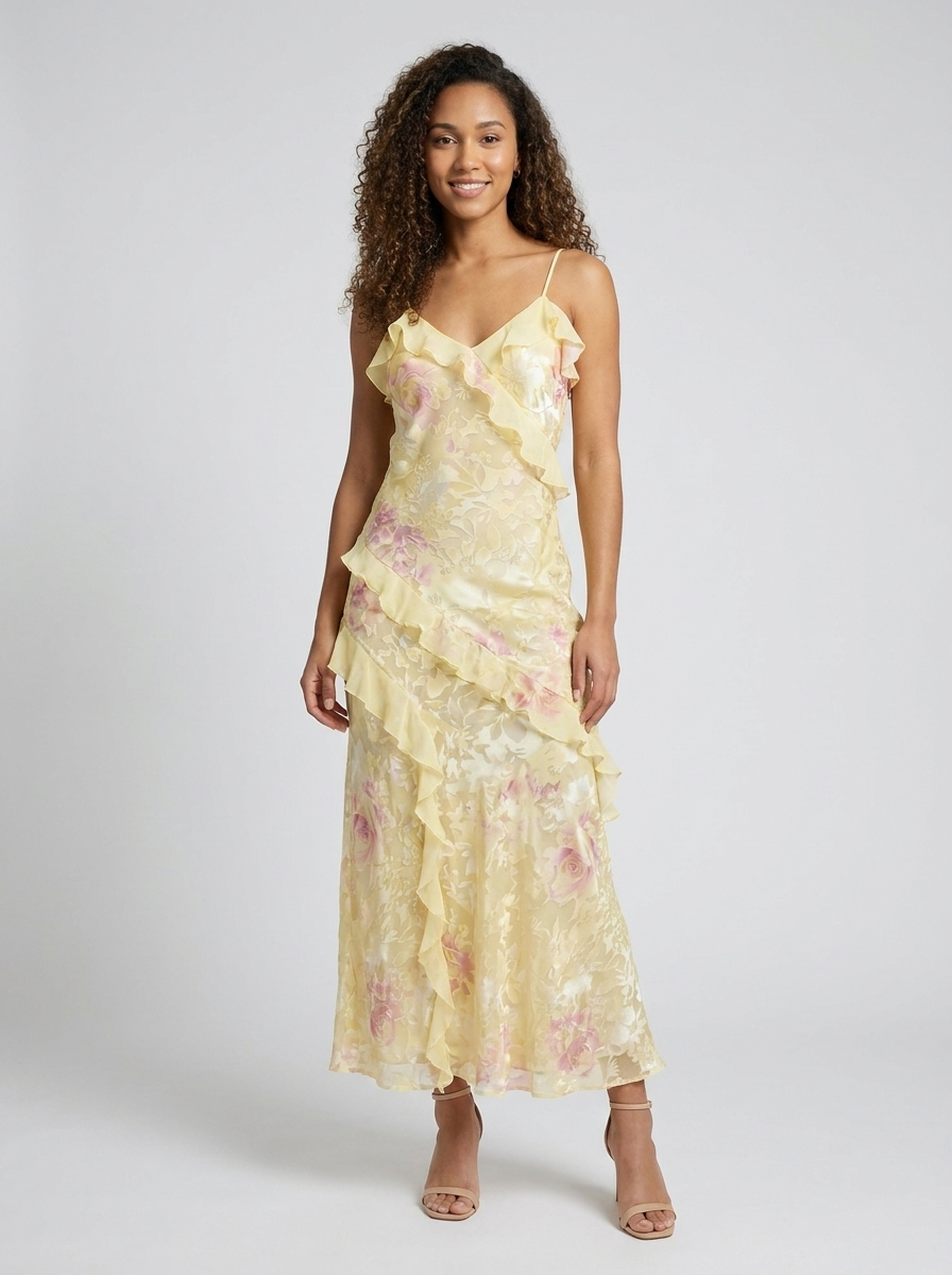 Jolene Floral Ruffle Maxi Dress