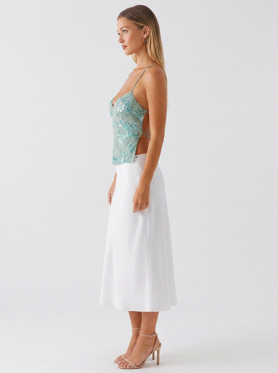 Priya Floral Plunge Top