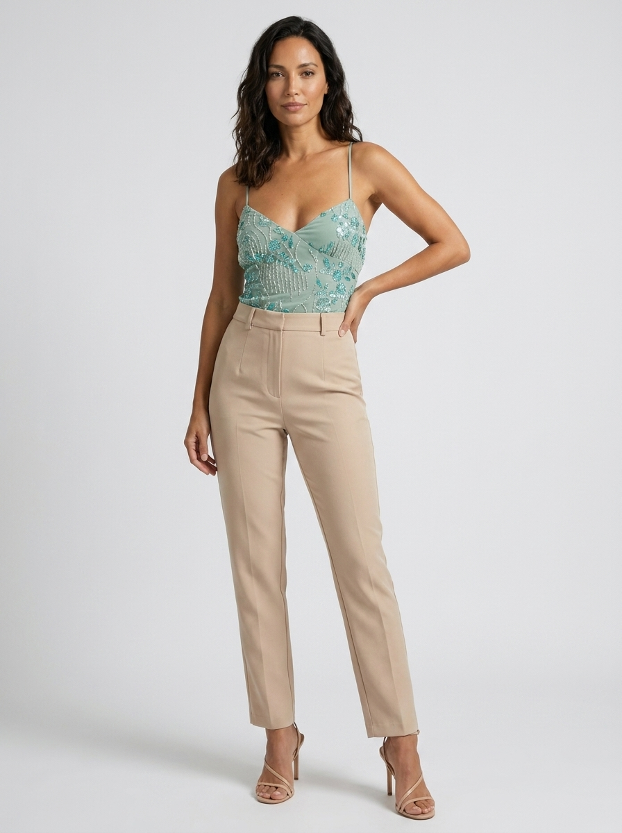Priya Floral Plunge Top