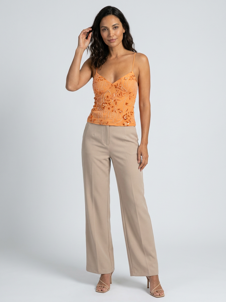 Priya Floral Plunge Top