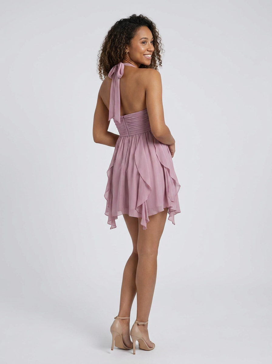 Renata Floral Backless Mini Dress