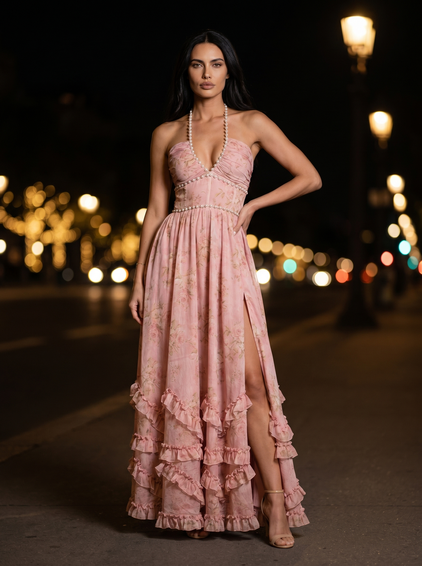 Wynter Maxi Dress - Ballet Rose, front