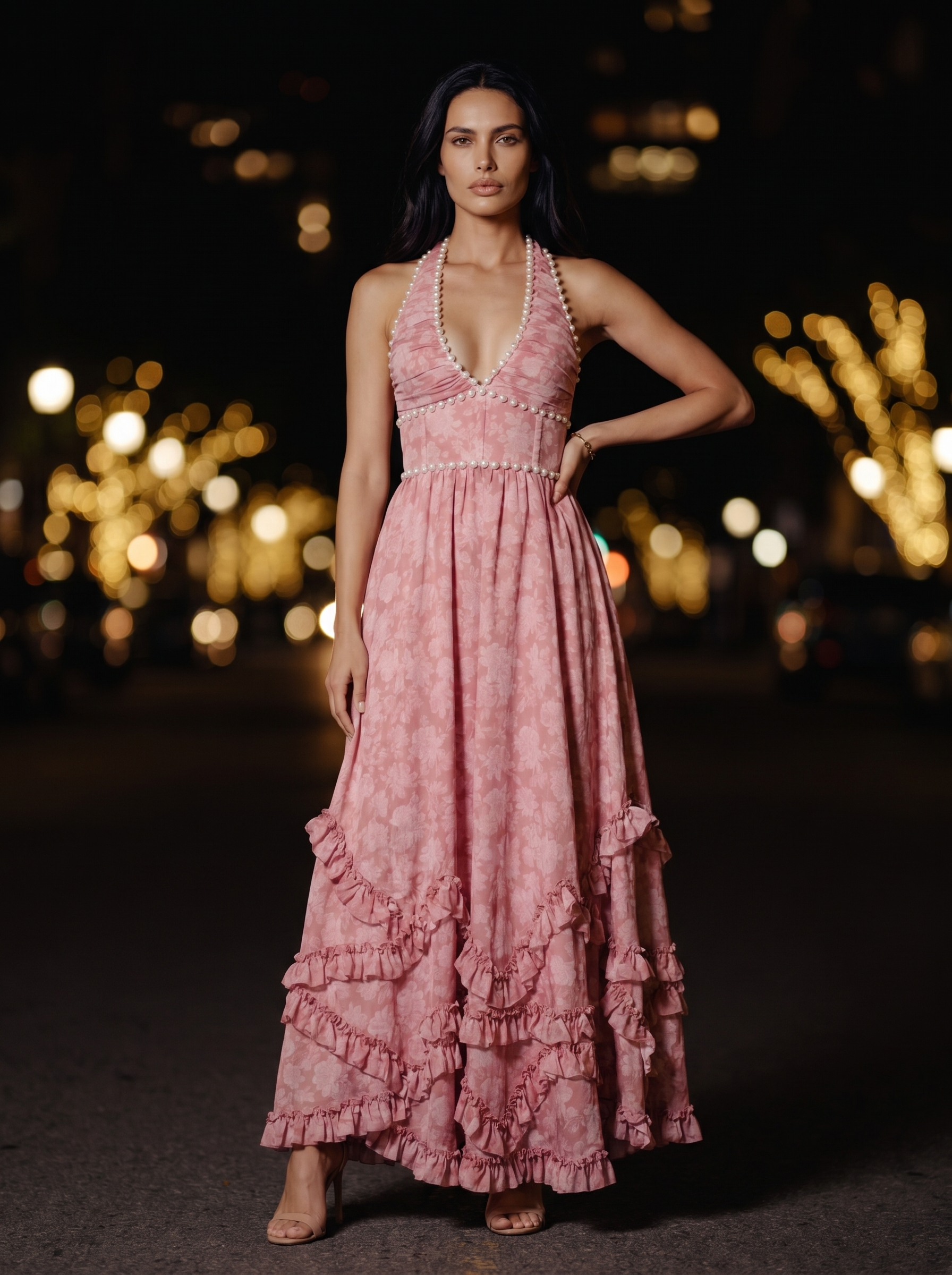 Wynter Maxi Dress - Blush Petal, front