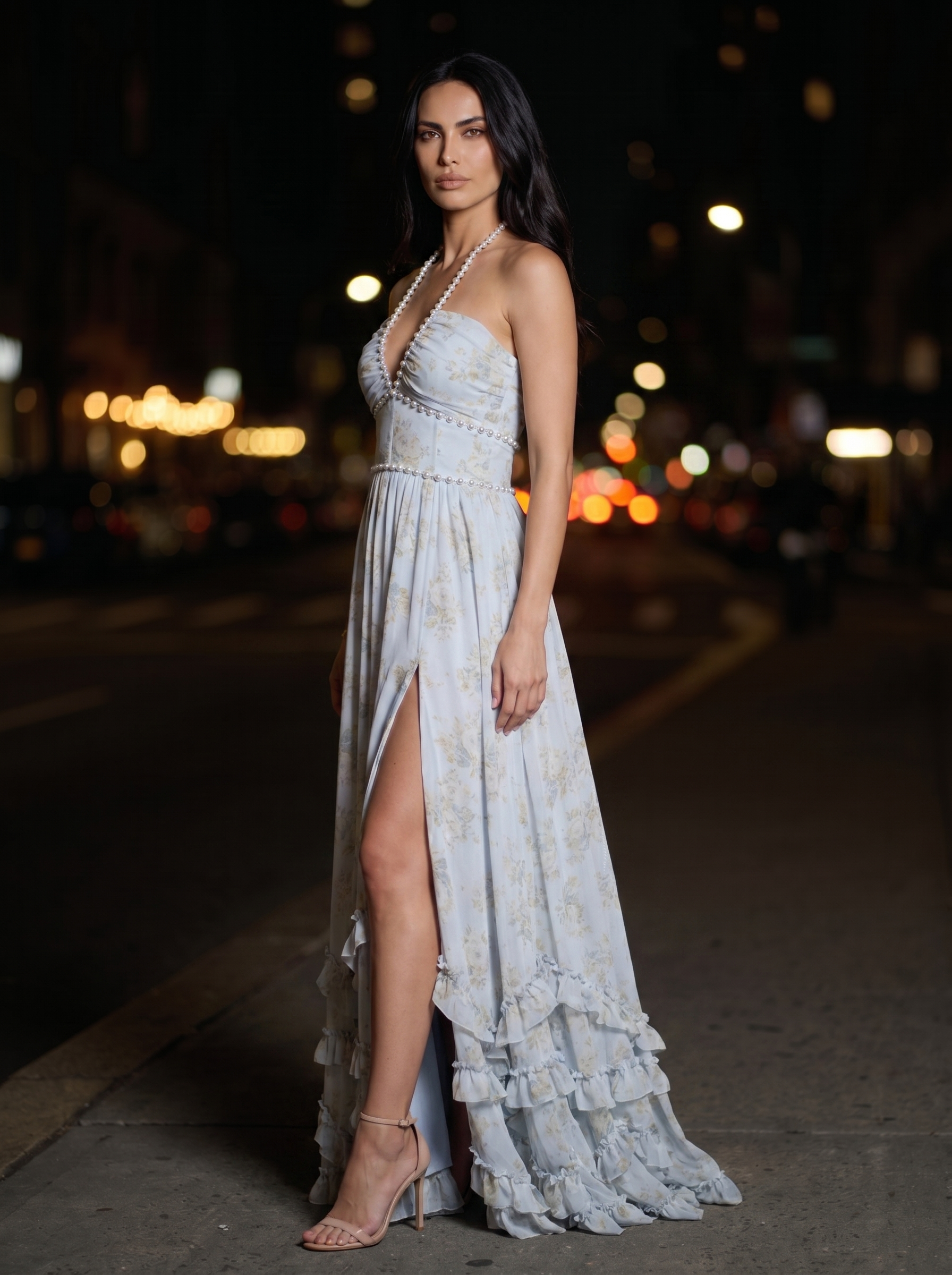 Wynter Maxi Dress - Blue, side