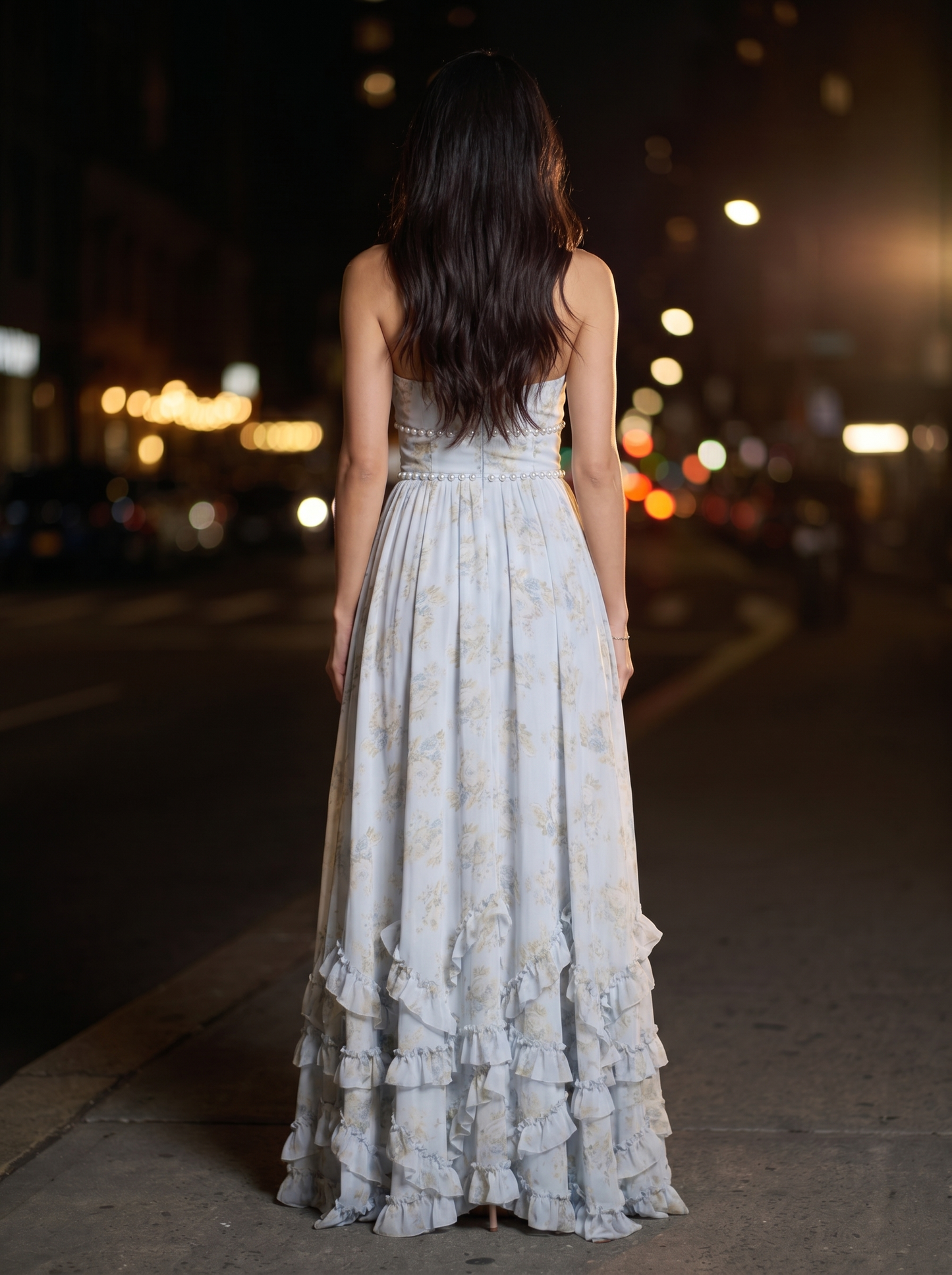 Wynter Maxi Dress - Blue, back