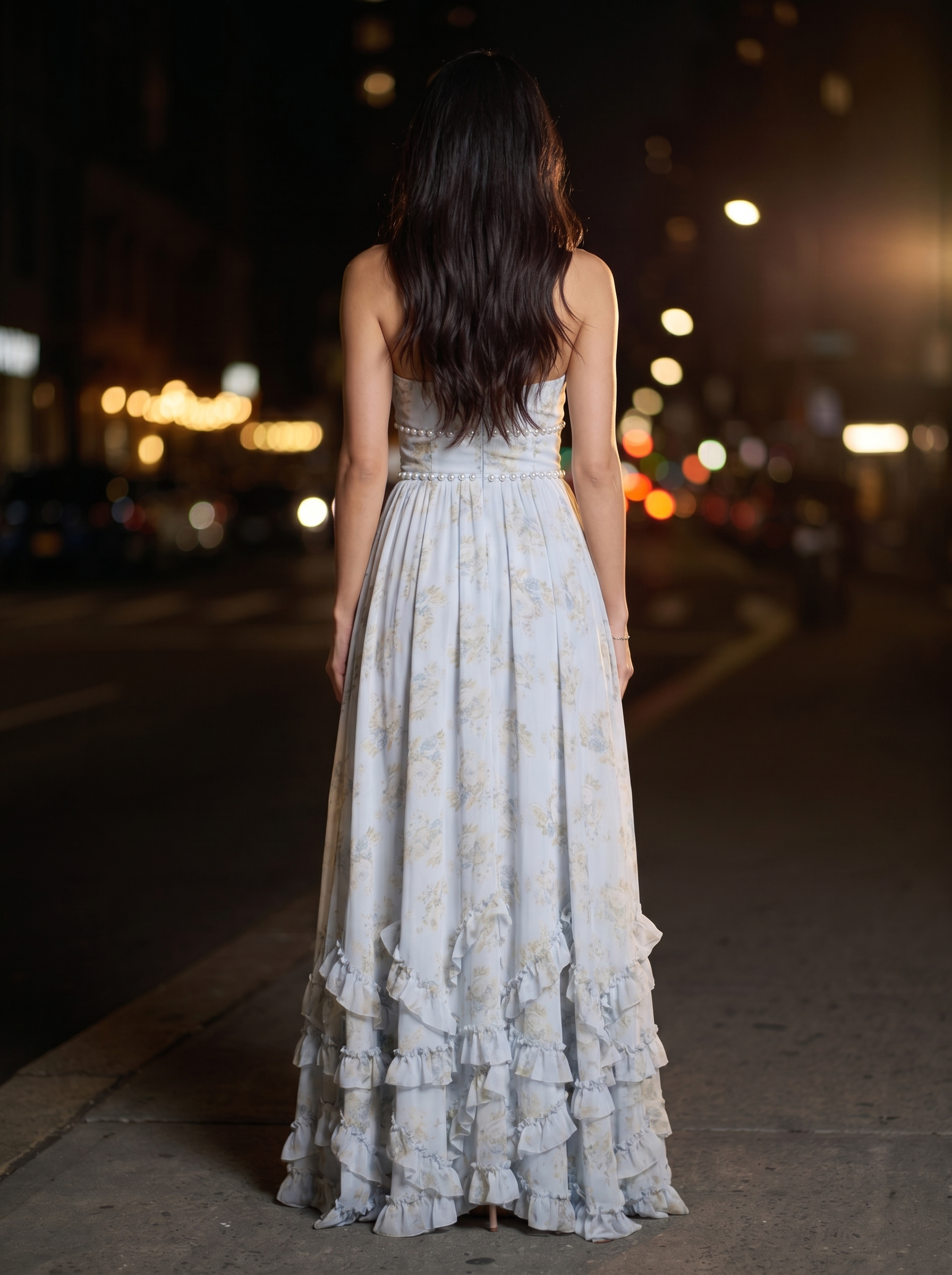Wynter Maxi Dress - Blue, back