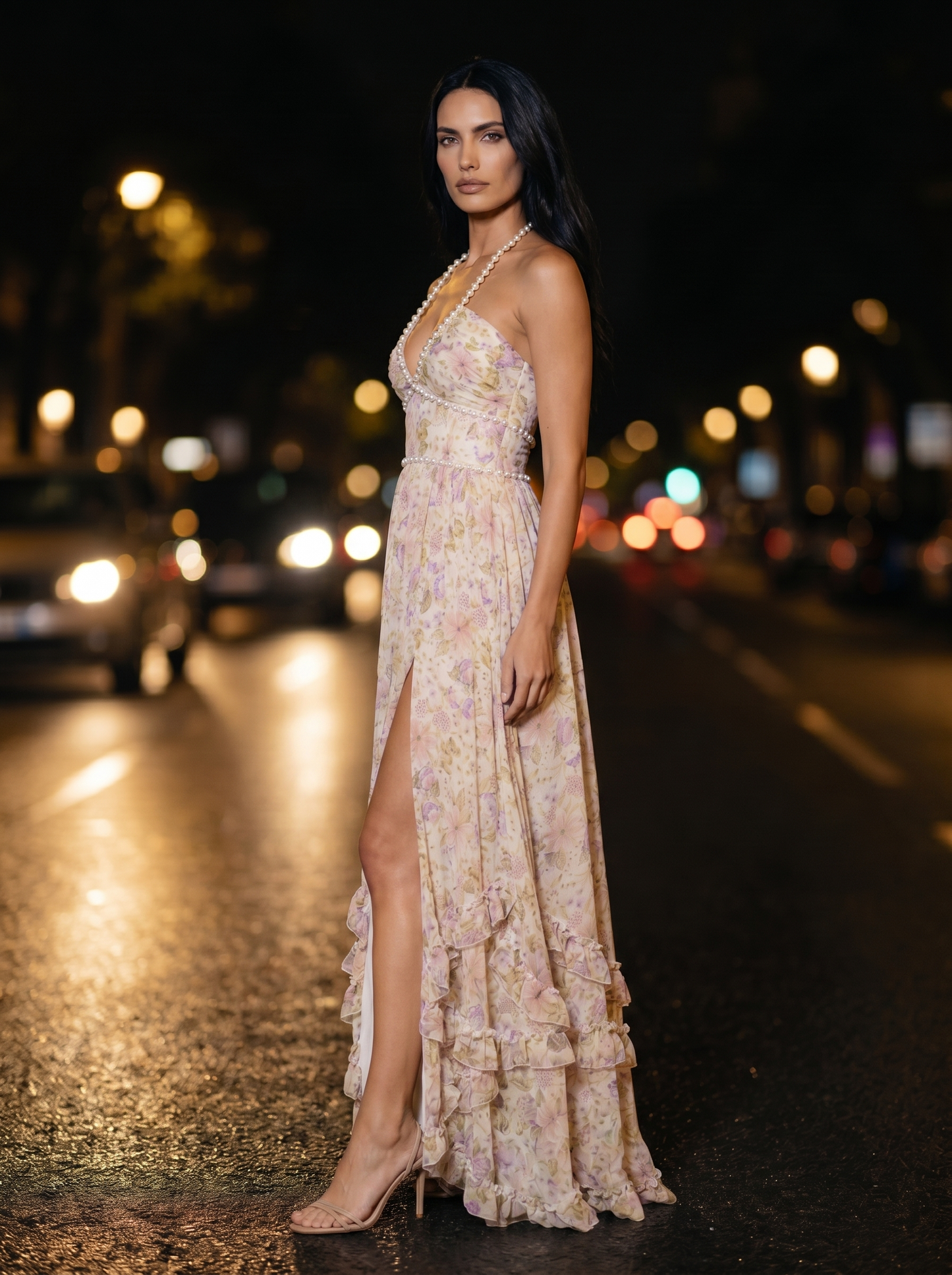 Wynter Maxi Dress - Champagne, side