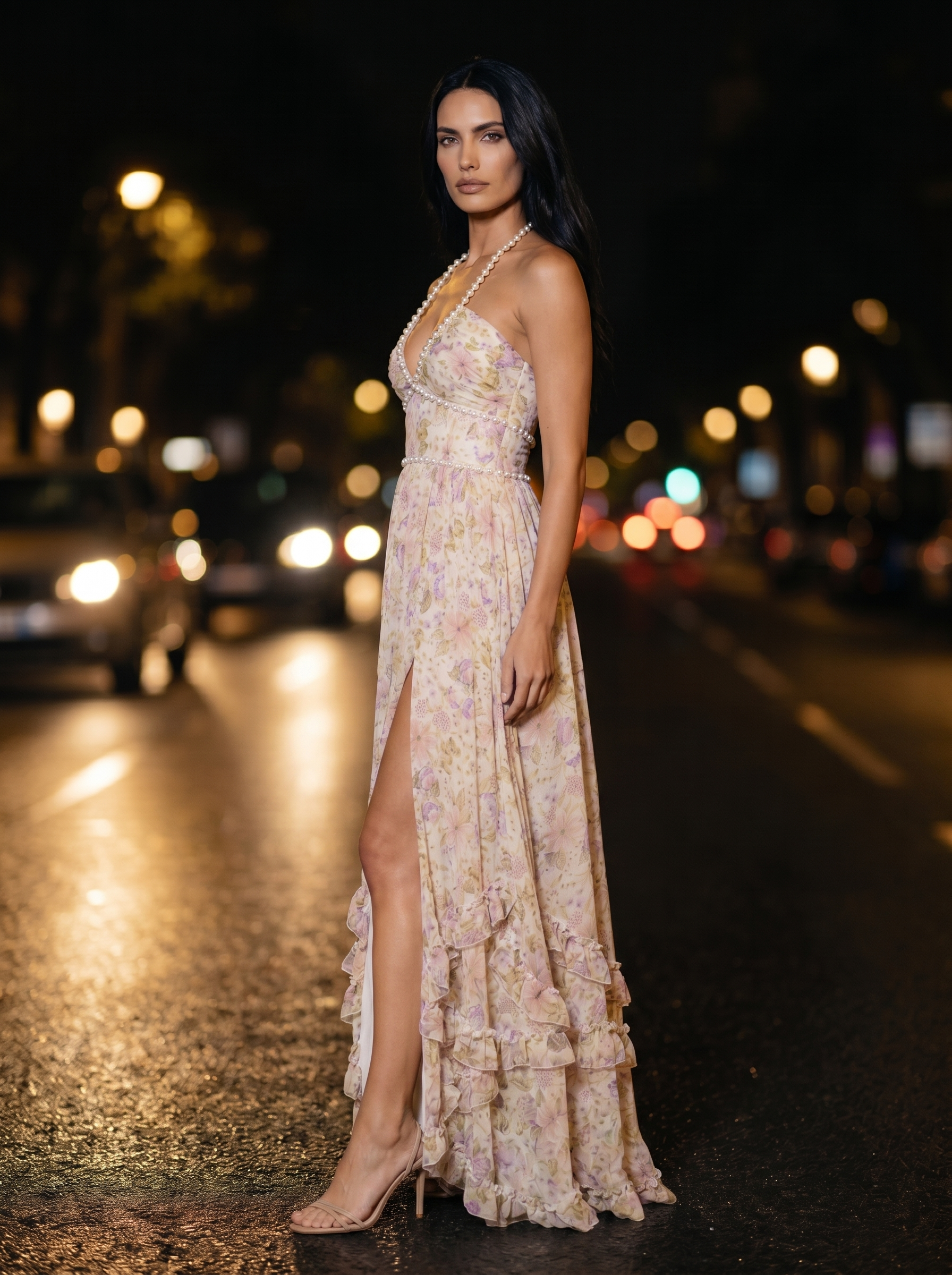 Wynter Maxi Dress - Champagne, side