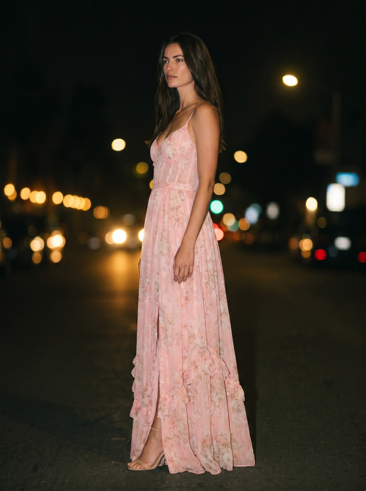Monroe Maxi Dress - Blush, side
