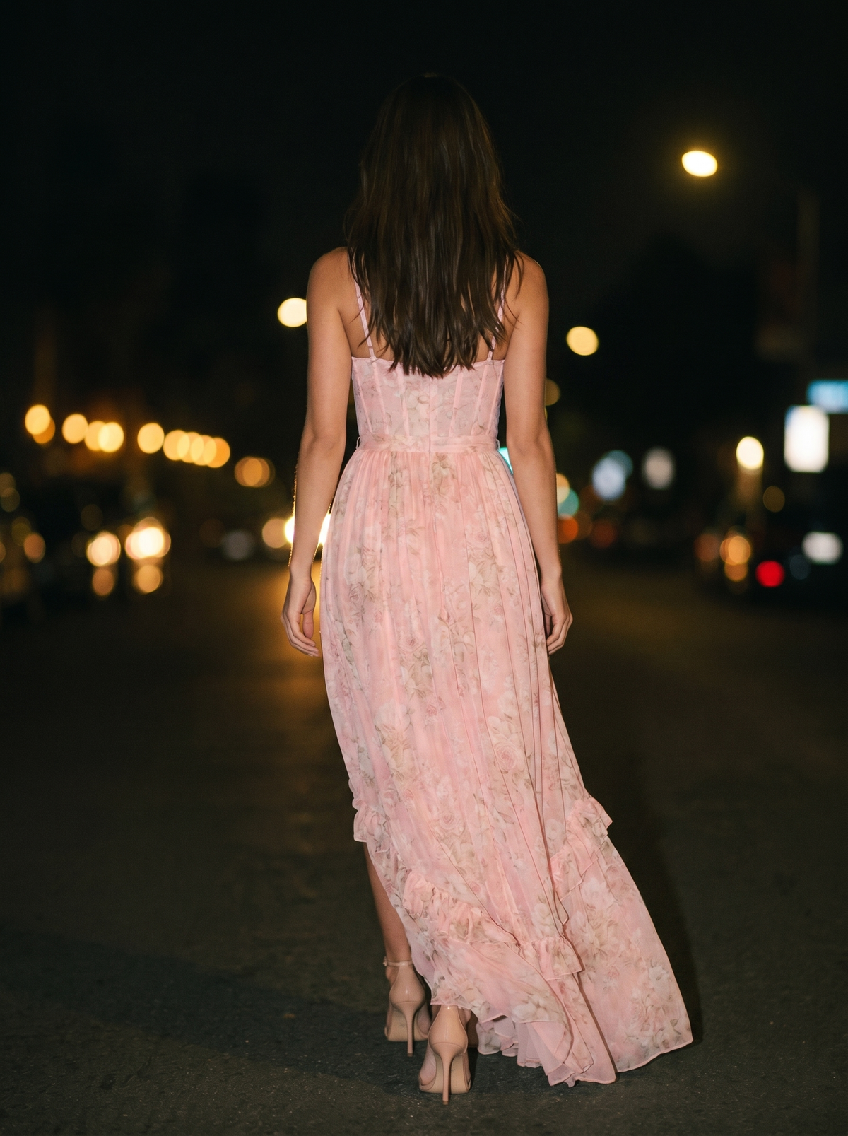 Monroe Maxi Dress - Blush, back