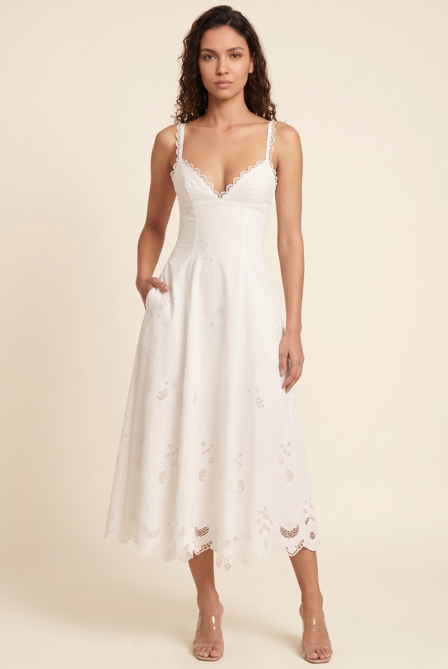 Verena Ruched Plunge Maxi Dress