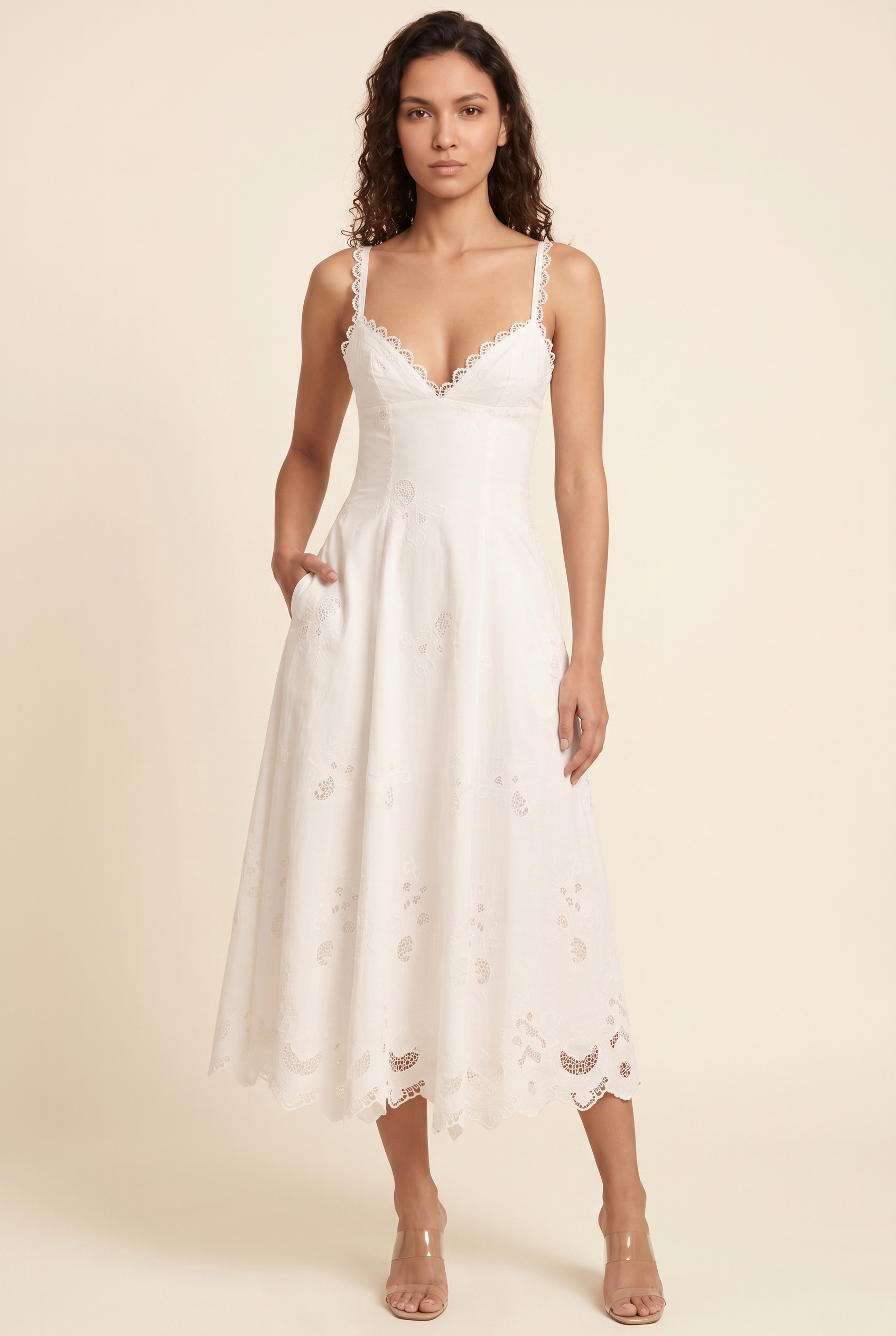 Verena Ruched Plunge Maxi Dress