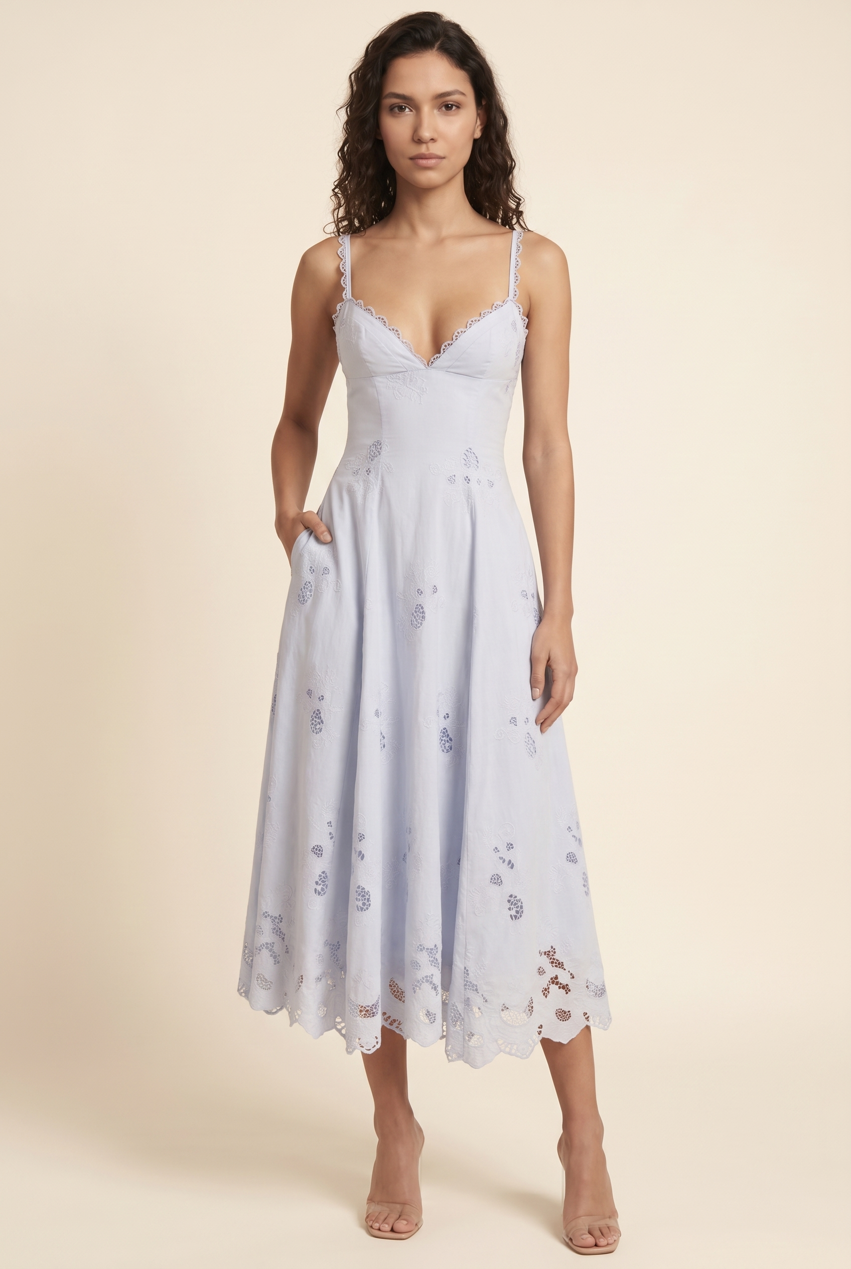 Verena Ruched Plunge Maxi Dress