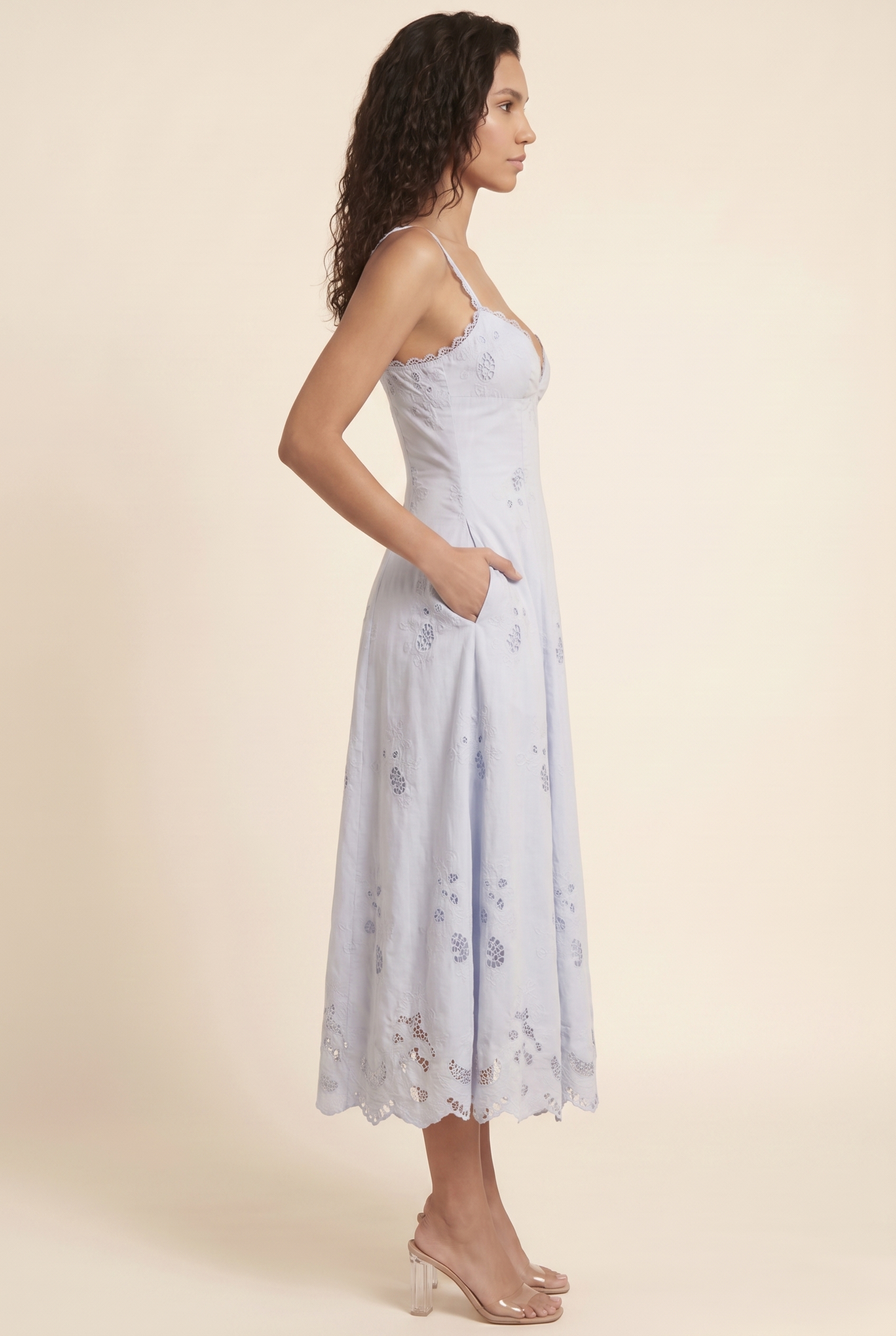 Verena Ruched Plunge Maxi Dress