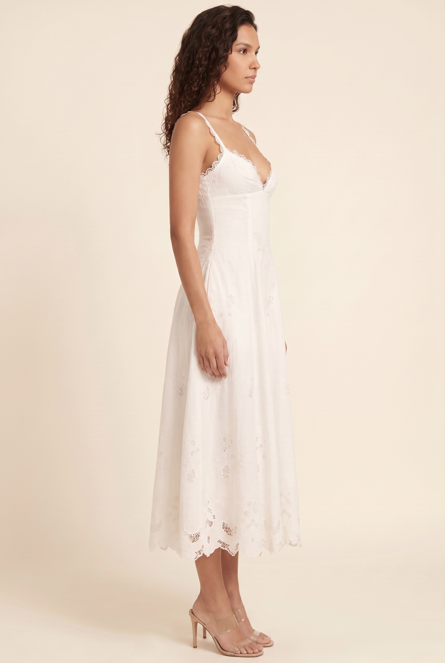 Verena Ruched Plunge Maxi Dress
