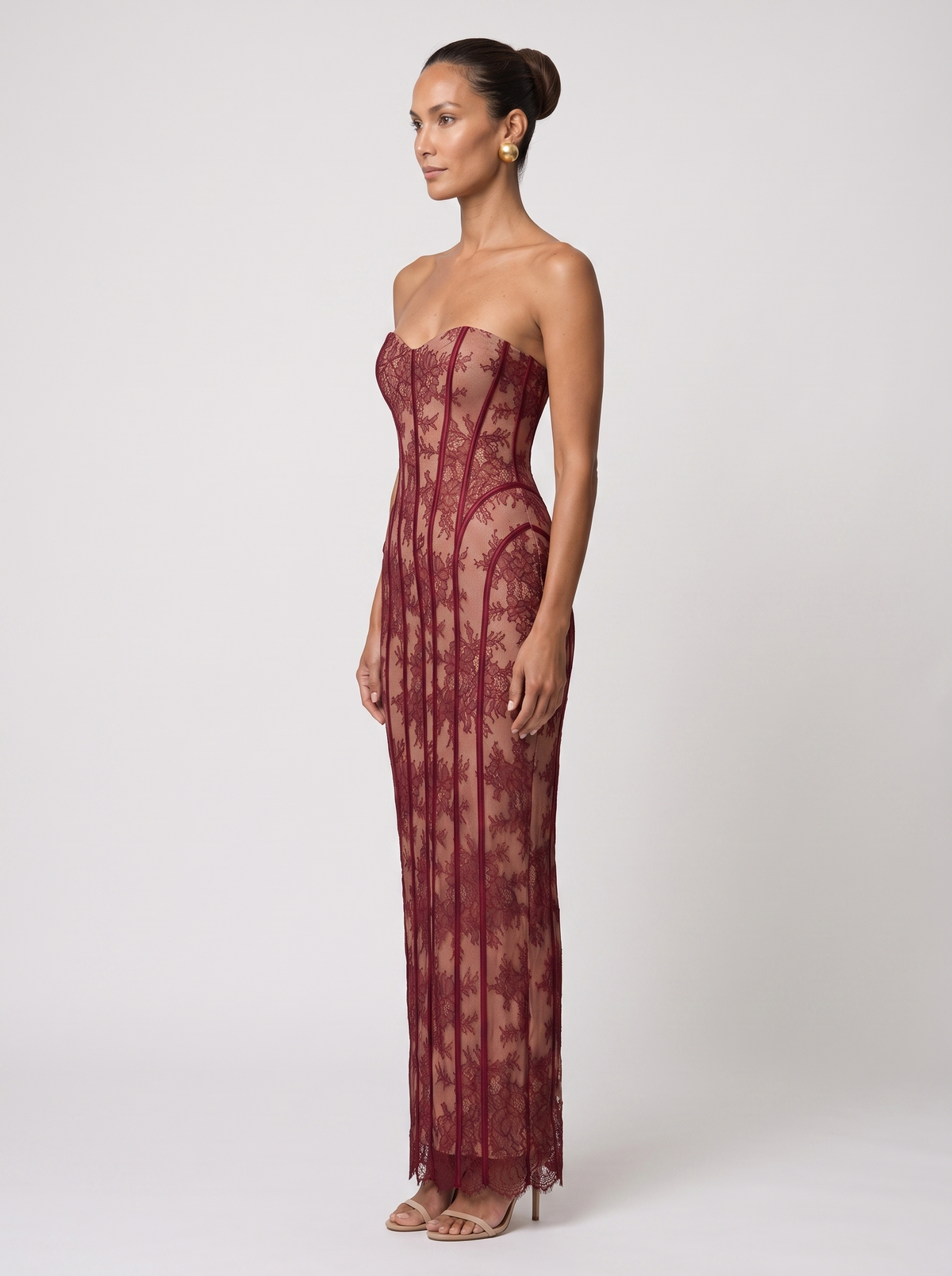 Kara Maxi Dress - Burgundy