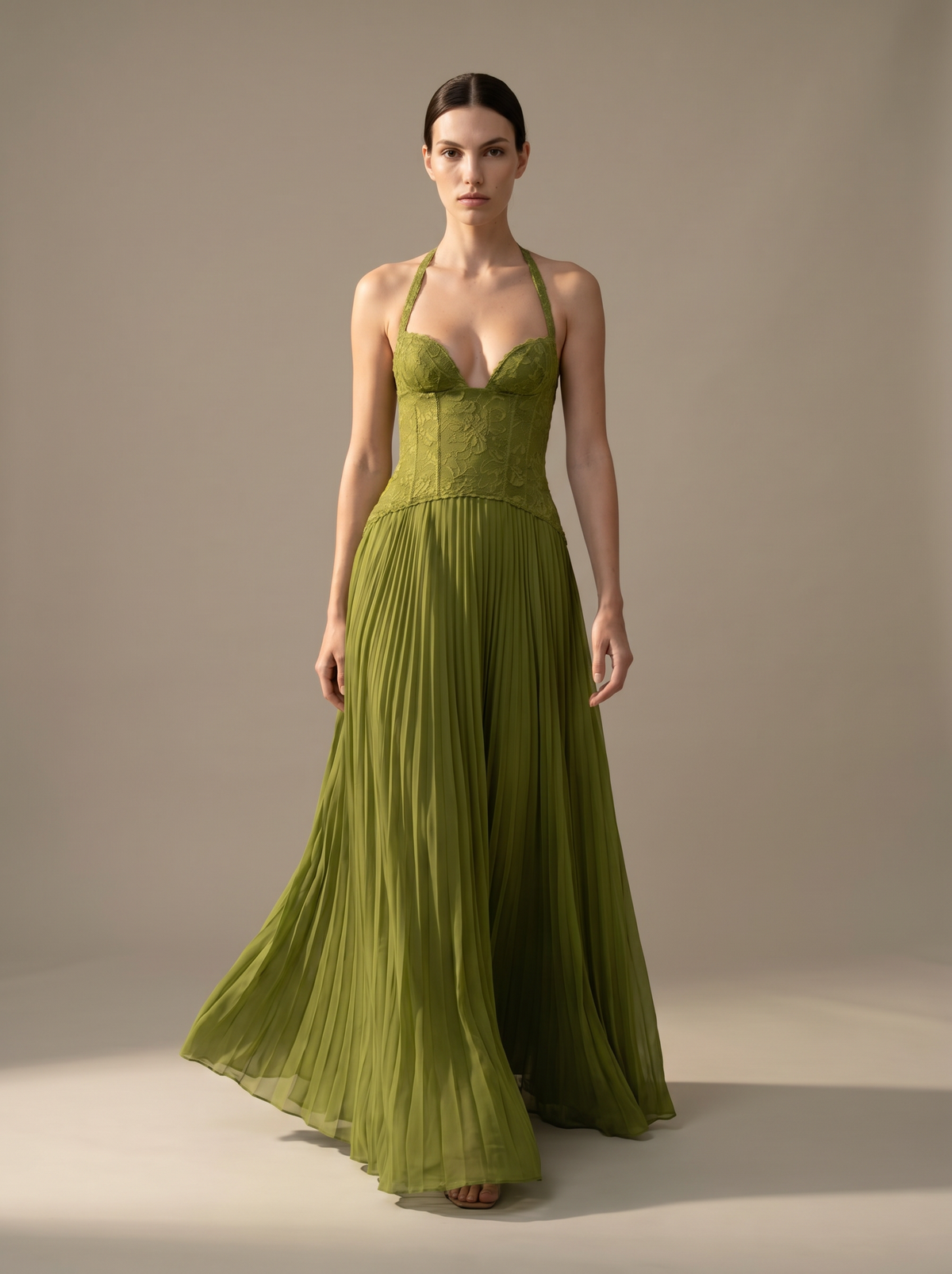 Samara Maxi Dress - Green, walking