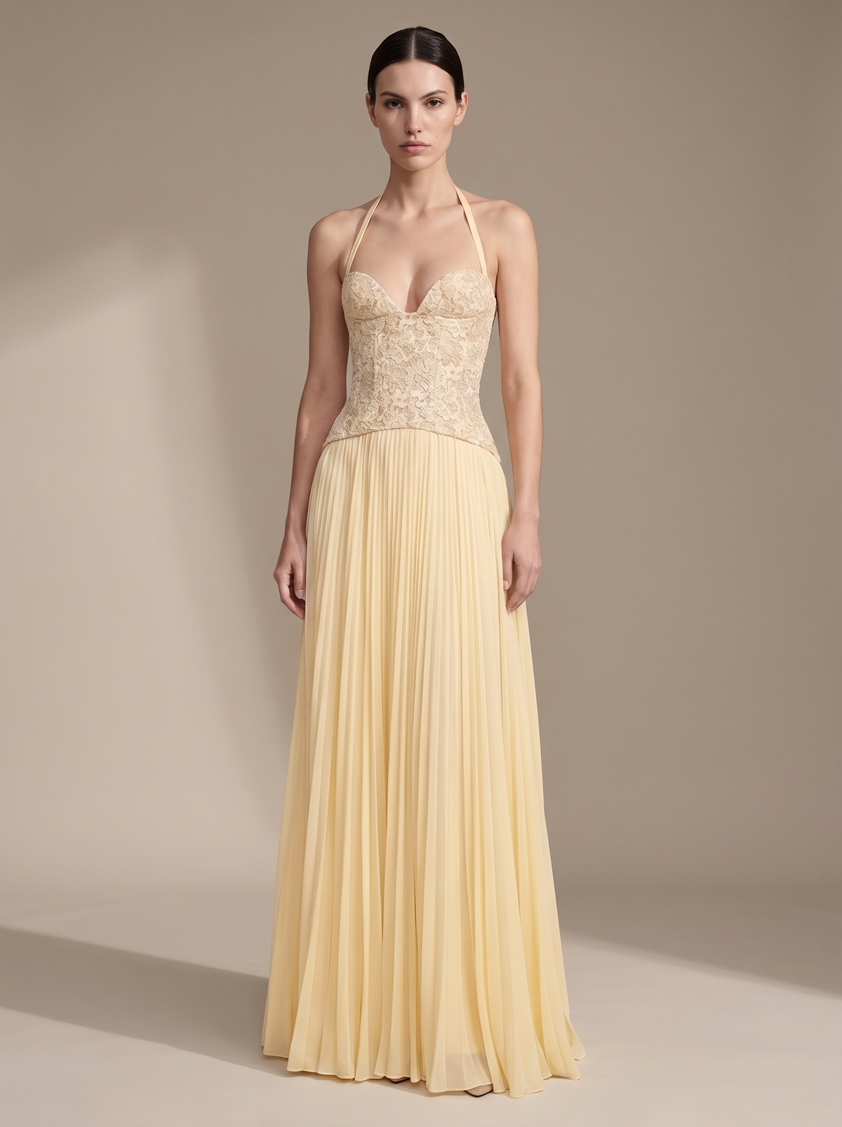 Samara Maxi Dress - Butter, front
