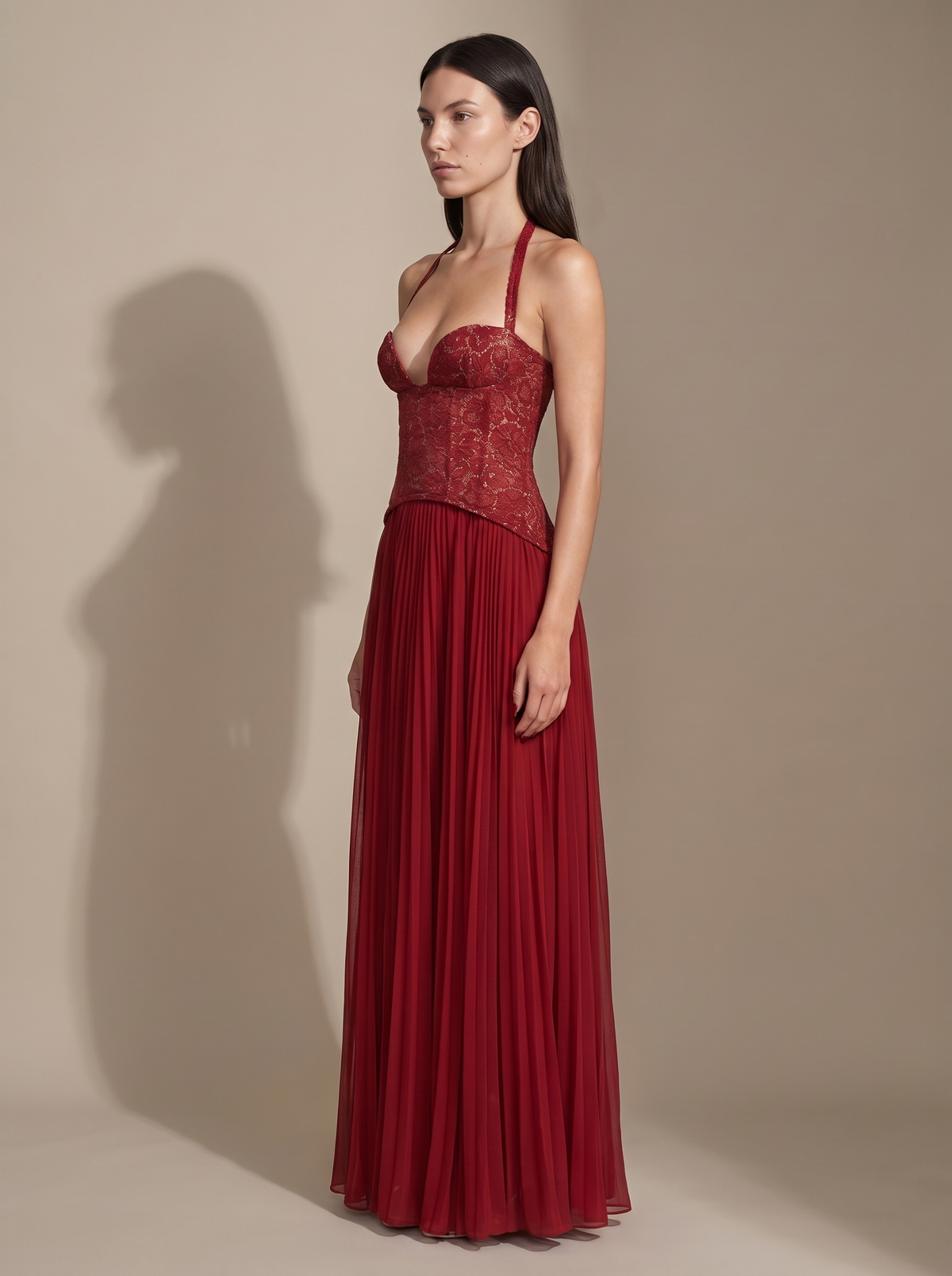 Samara Maxi Dress - Red, side