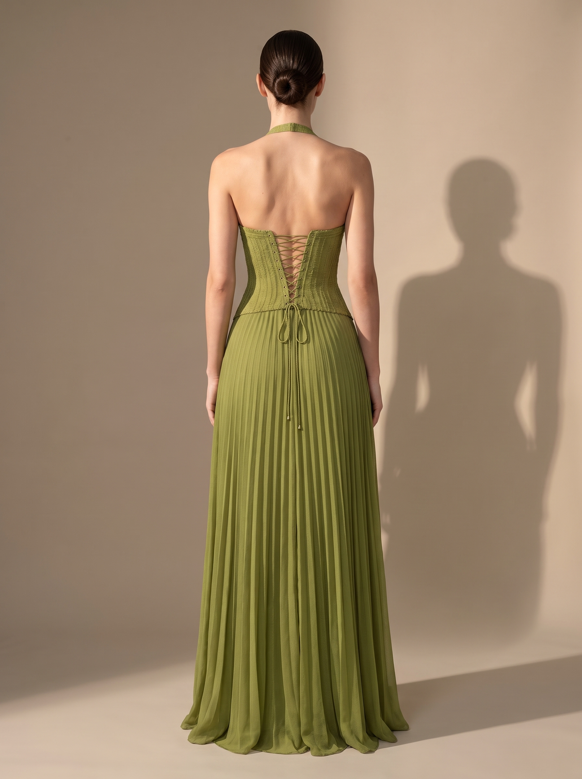 Samara Maxi Dress - Green, back