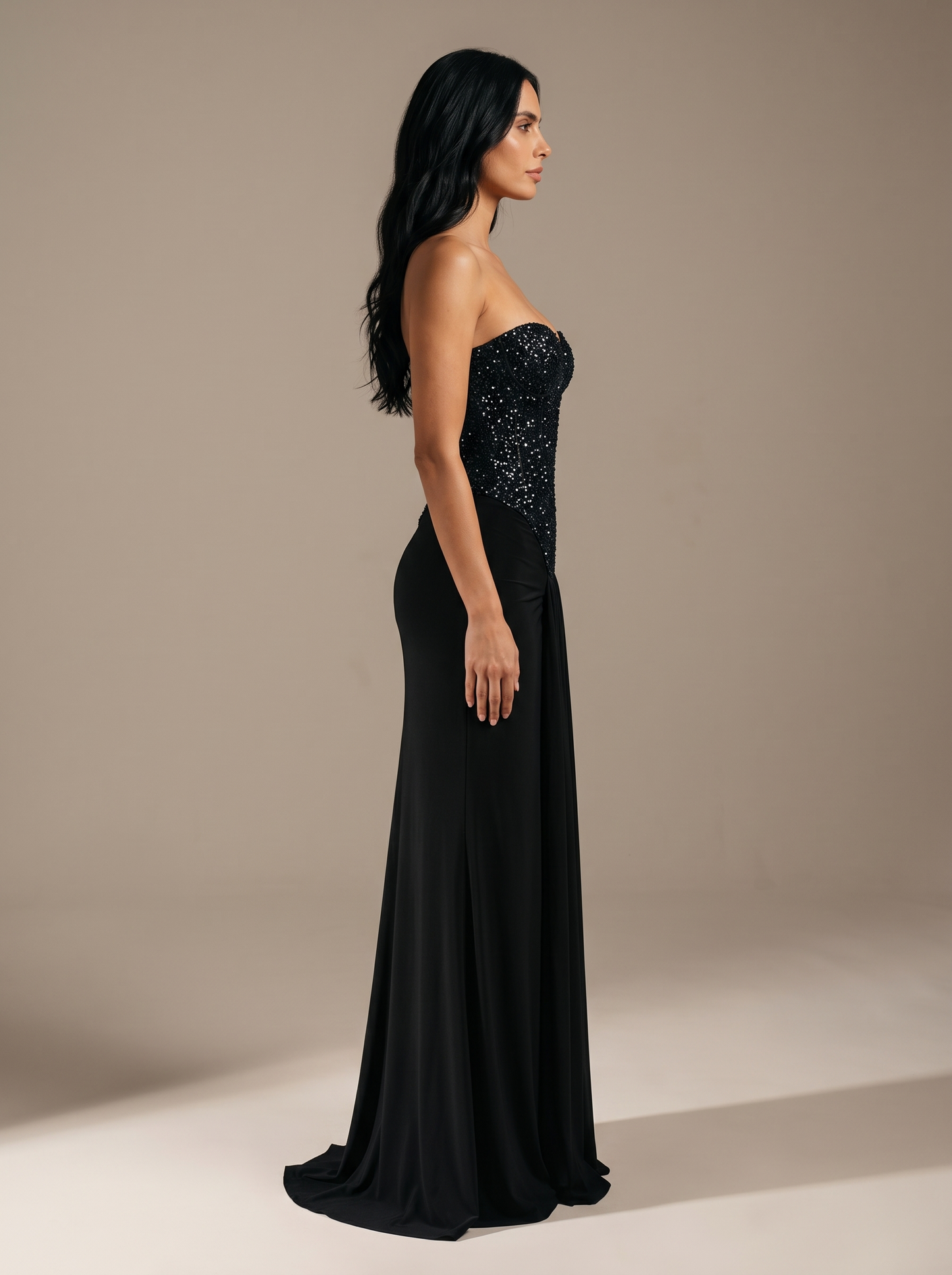 Raven Ballgown Gown - Black, side