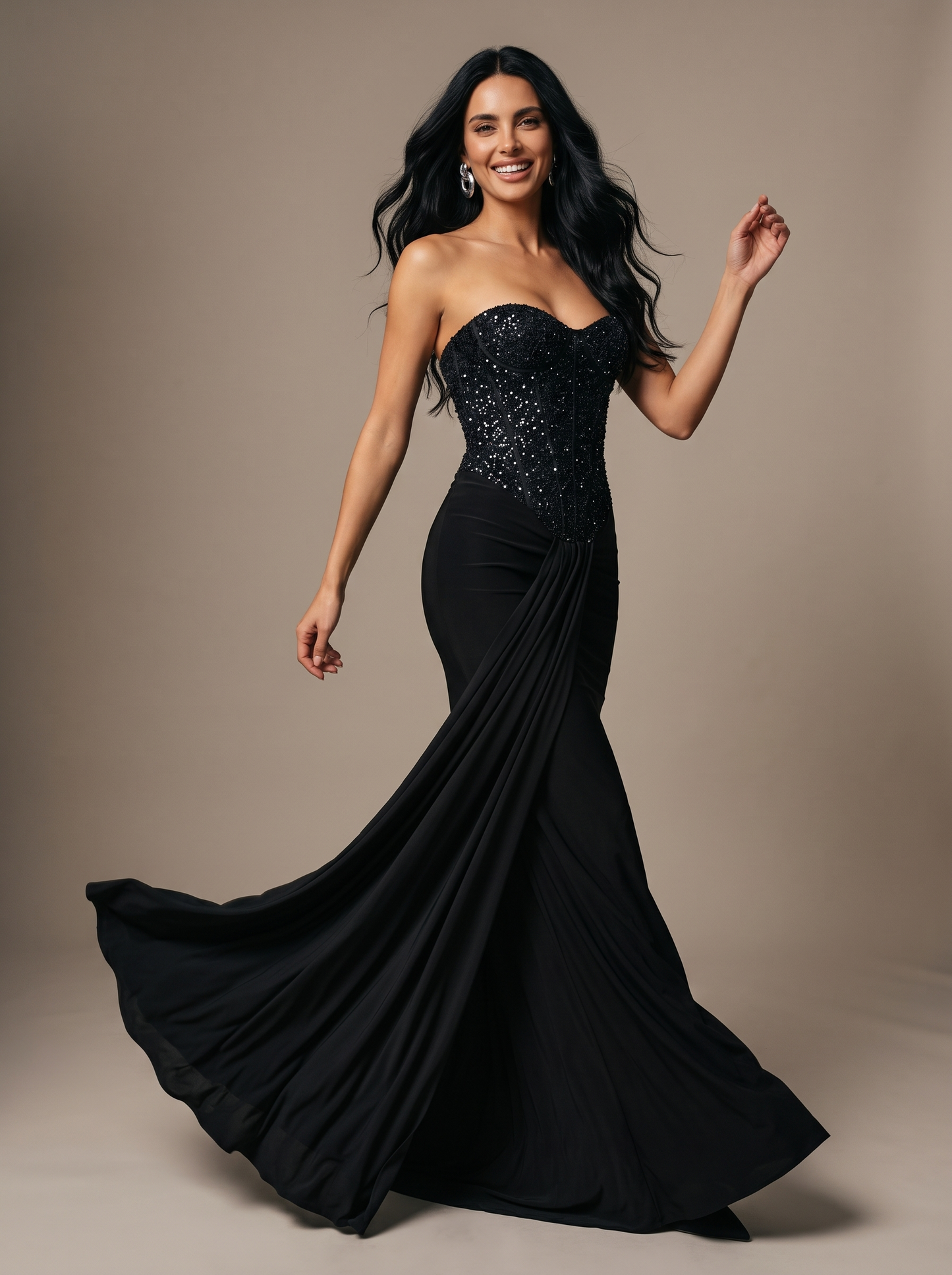 Raven Ballgown Gown - Black