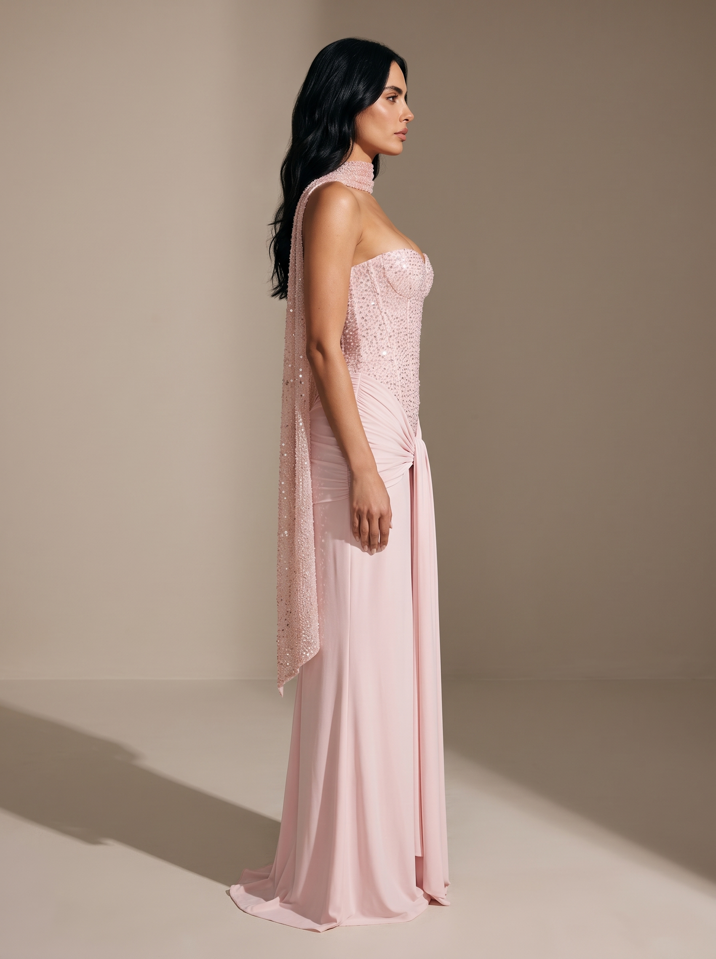 Raven Ballgown Gown - Pink, side