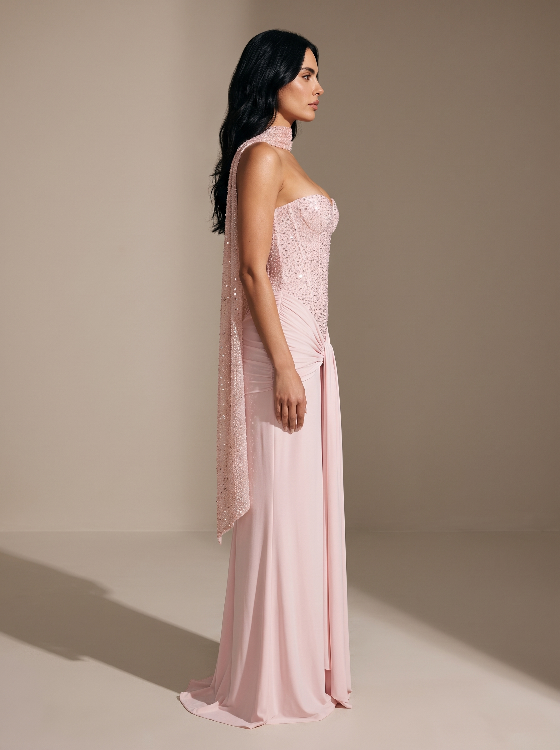 Raven Ballgown Gown - Pink, side