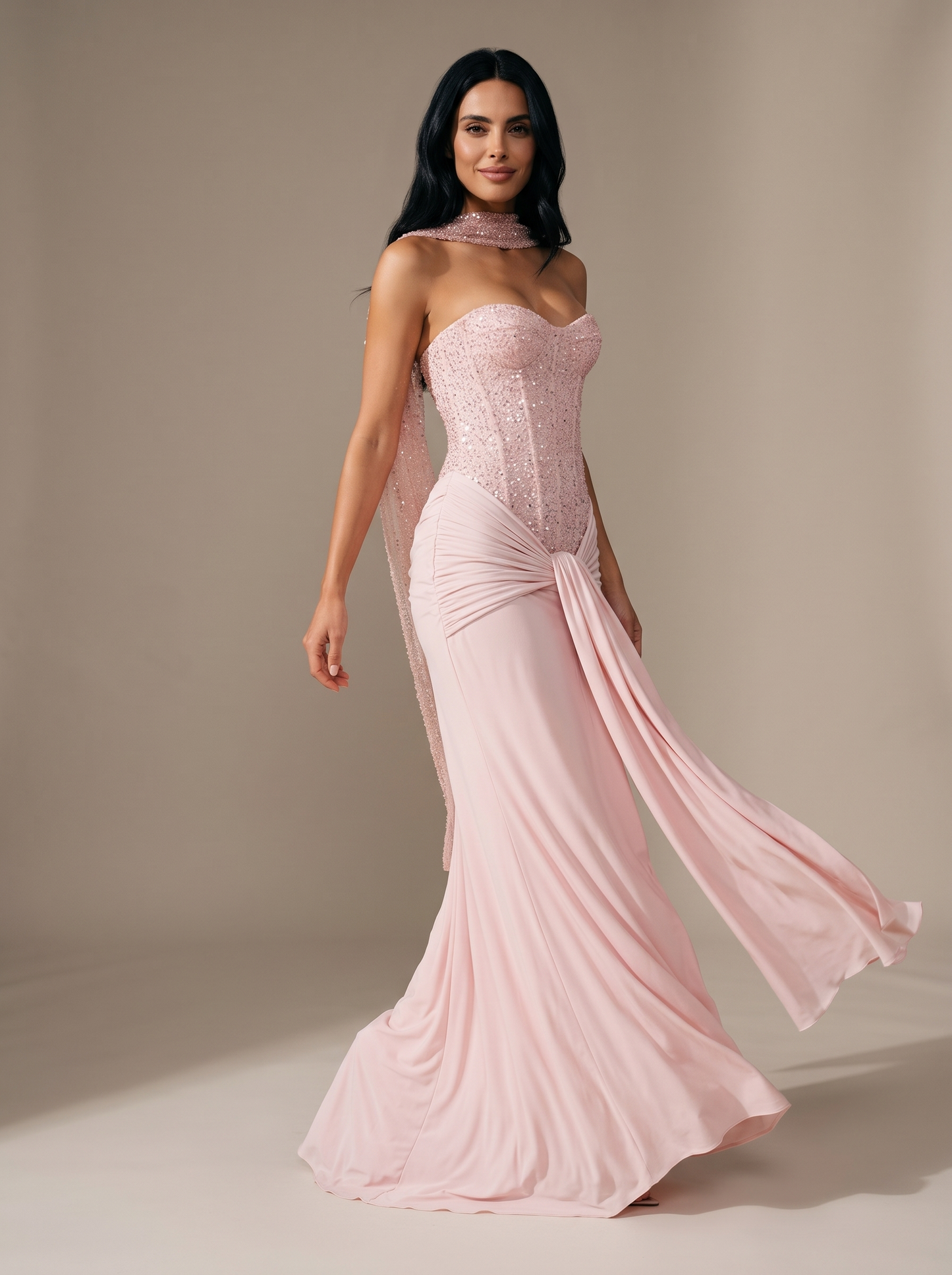 Raven Ballgown Gown - Pink