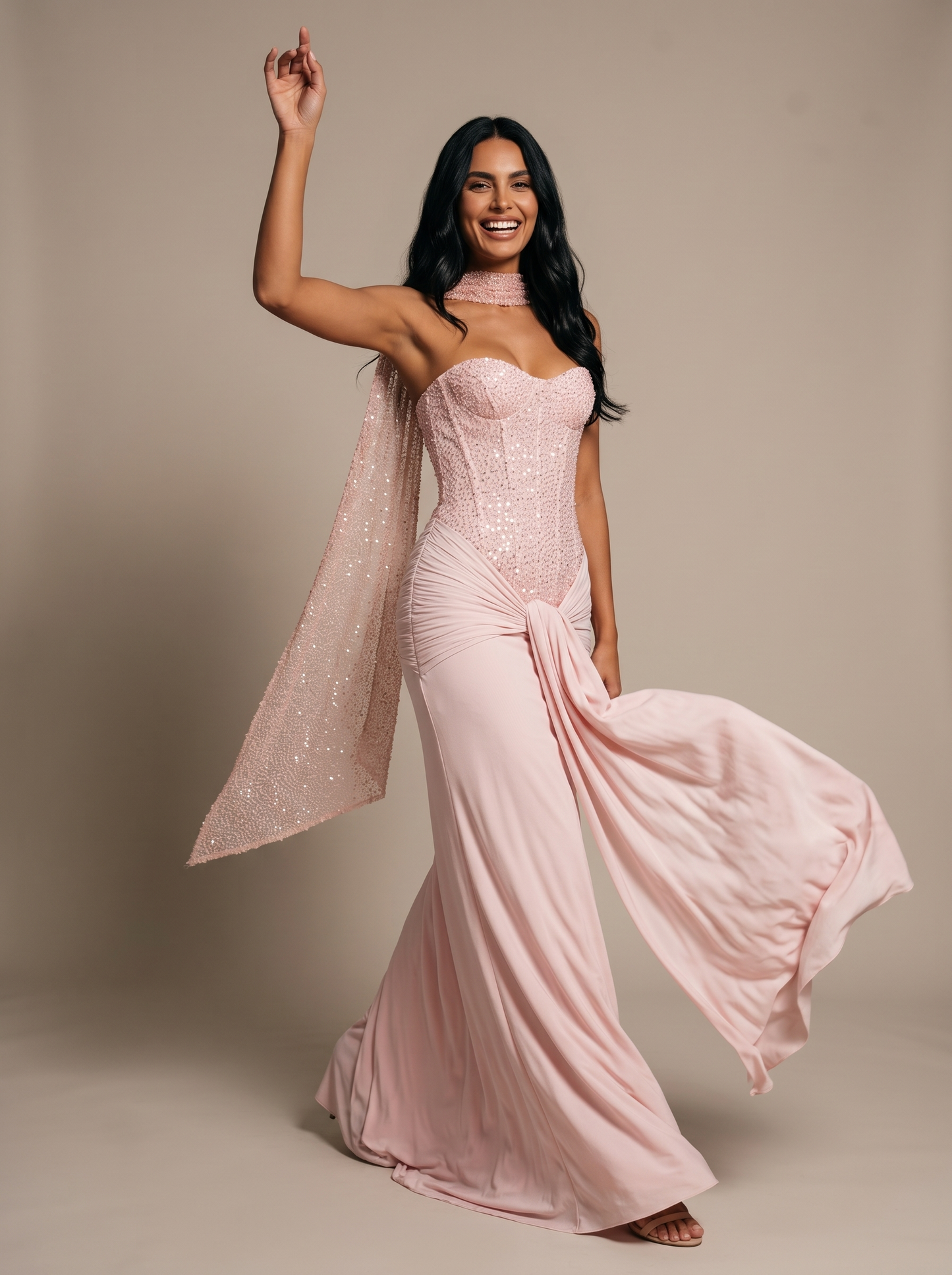 Raven Ballgown Gown - Pink