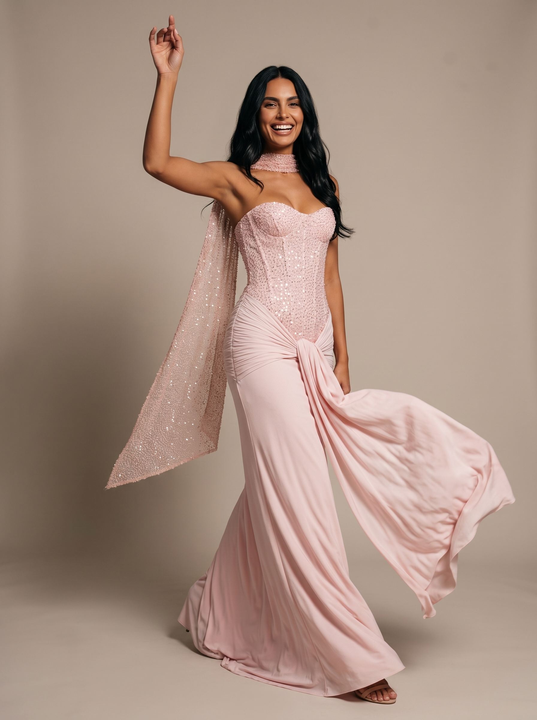 Raven Ballgown Gown - Pink