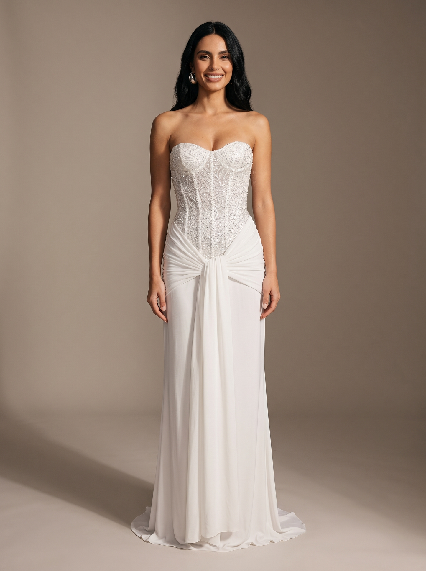 Raven Ballgown Gown - White, front