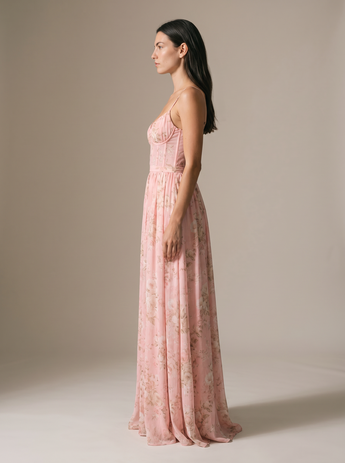 Monroe Maxi Dress - Blush, side