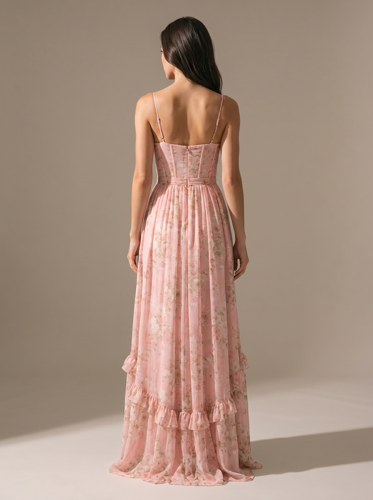 Monroe Maxi Dress - Blush, back
