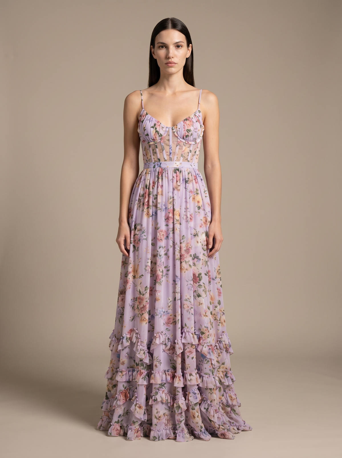 Monroe Maxi Dress - Lavender Mist, front