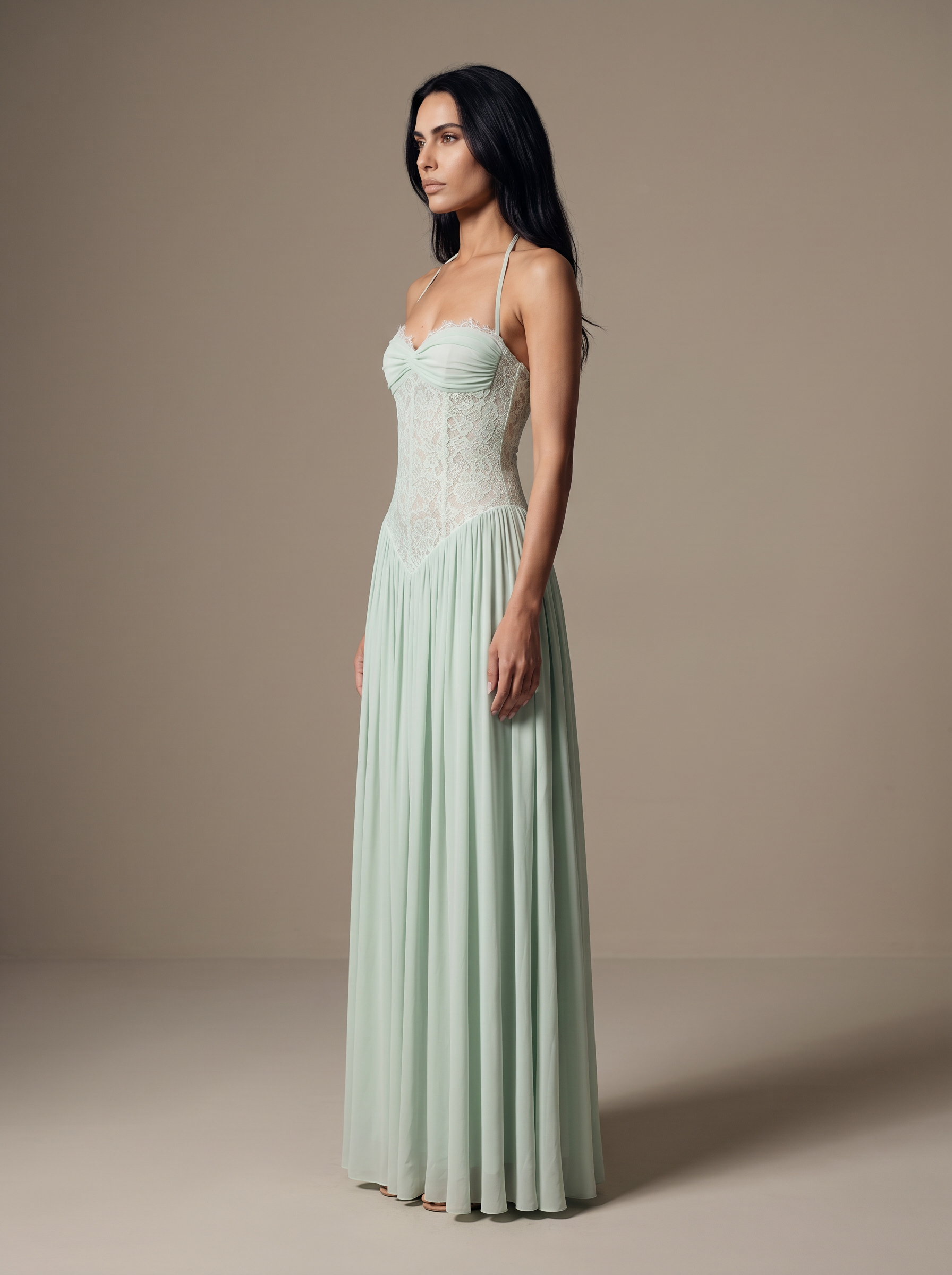Leonie Maxi Dress - Mint, side