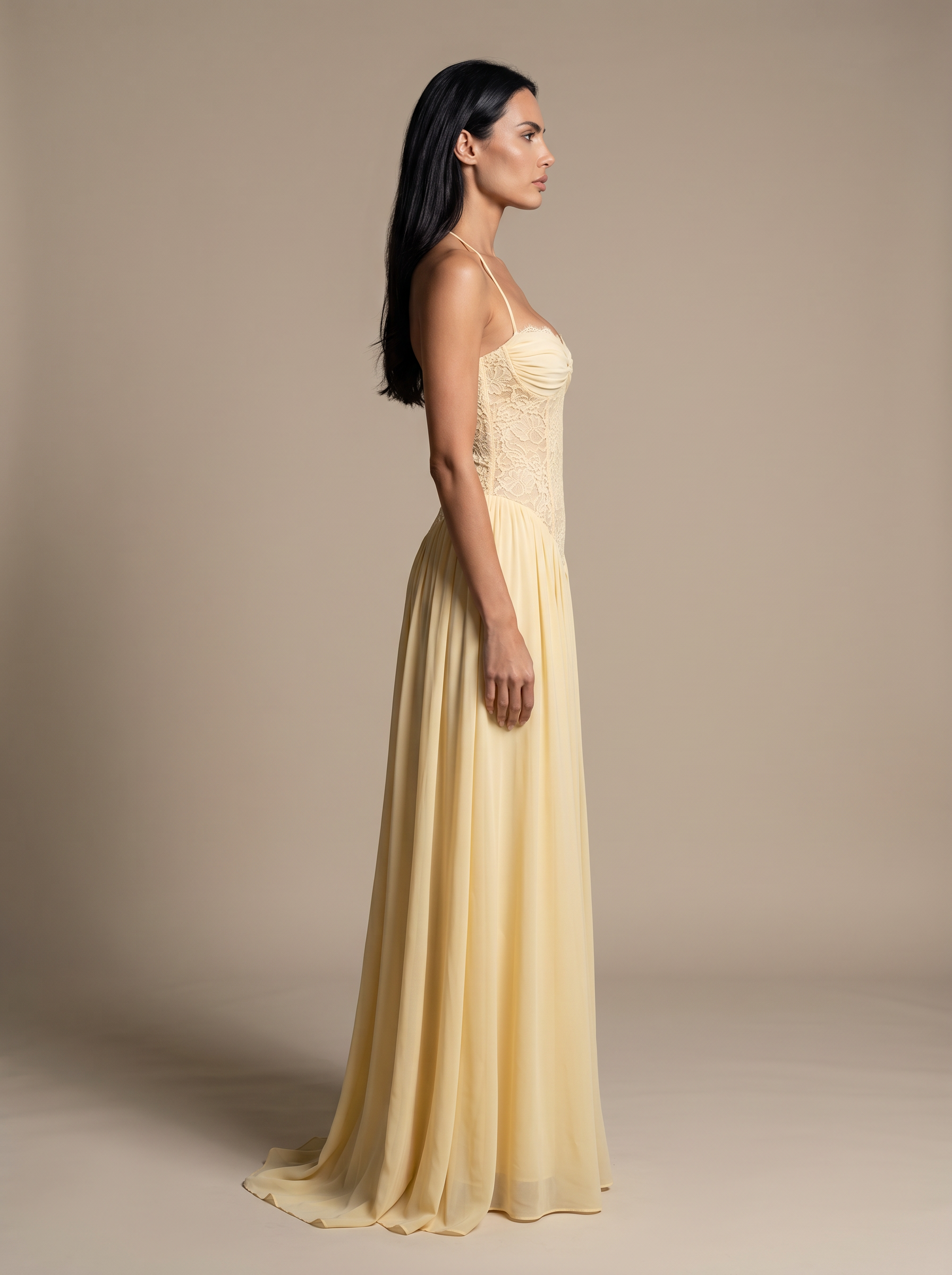 Leonie Maxi Dress - Butter, side
