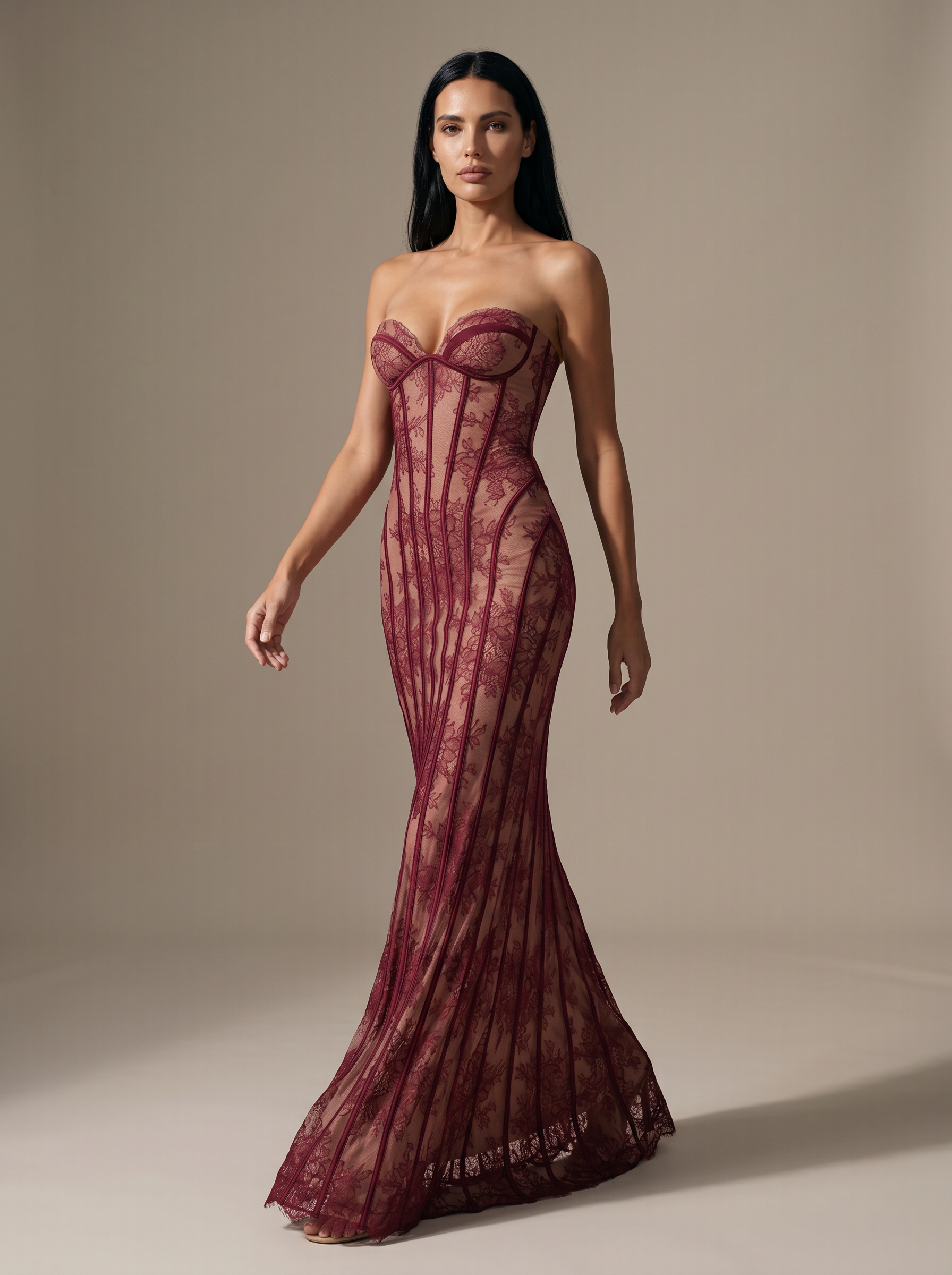 Louisa Maxi Dress - Burgundy