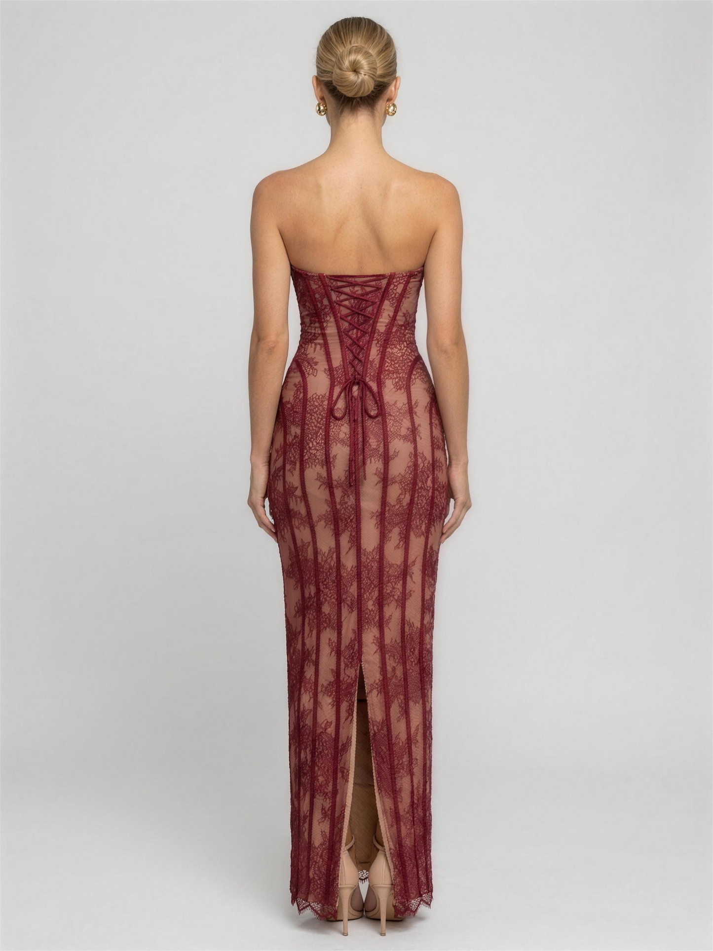 Nicole Maxi Dress - Burgundy