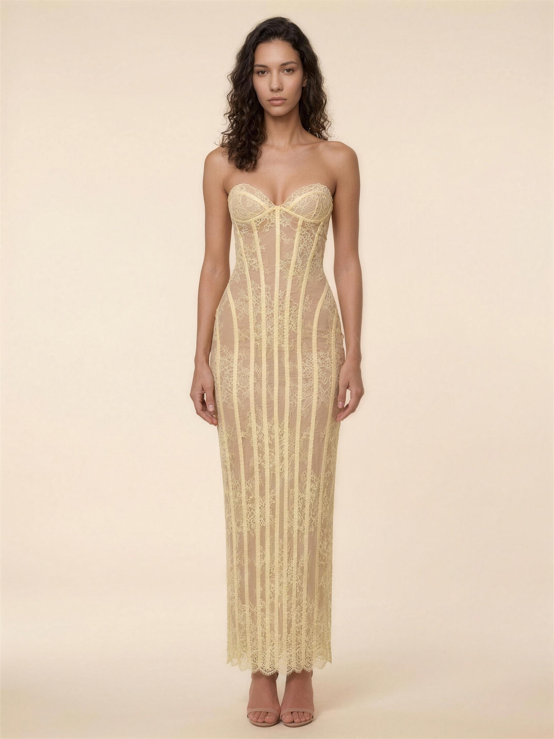 Briana Maxi Dress - Lemon