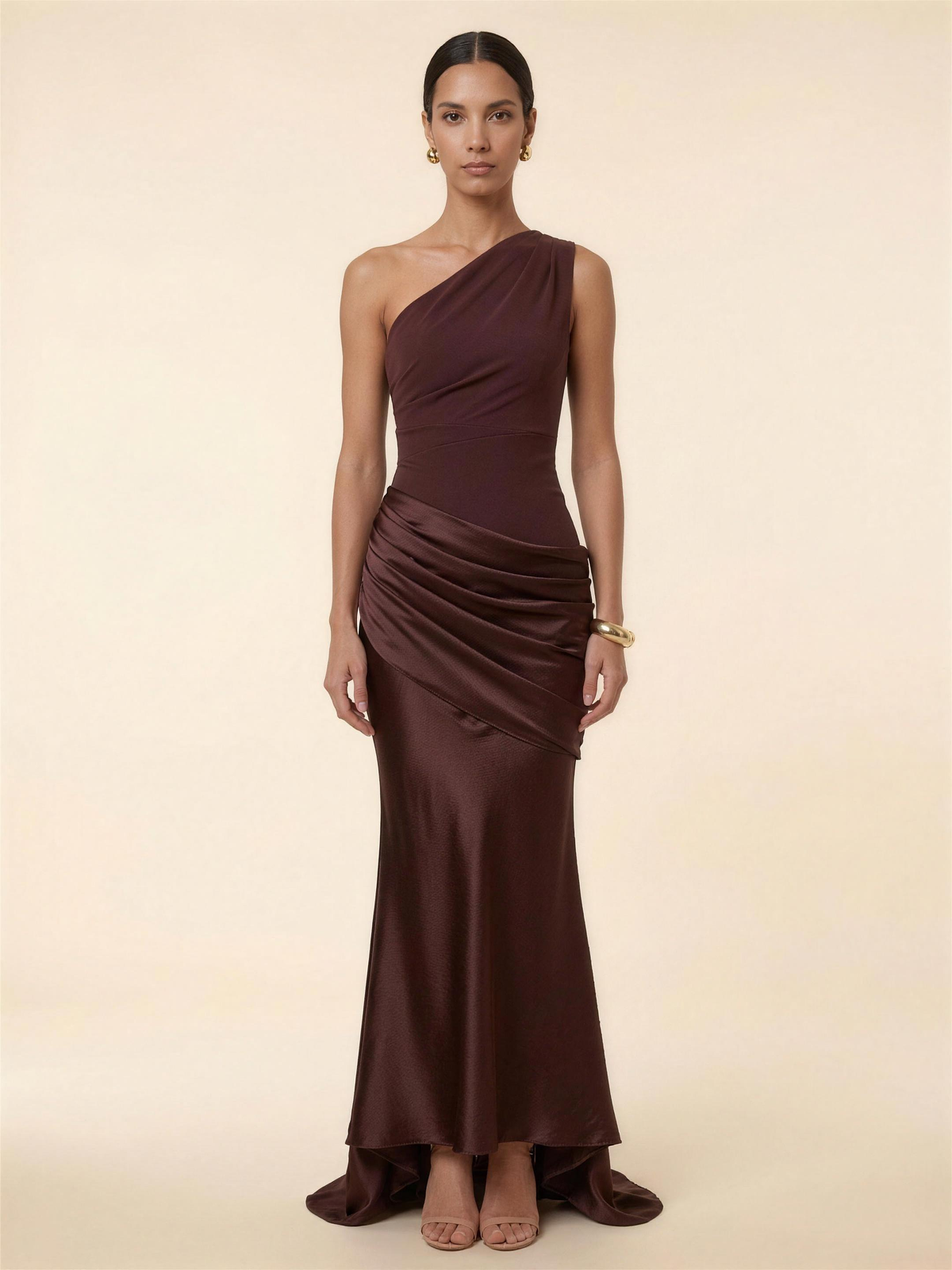 Veronica Maxi Dress - Plum Brown