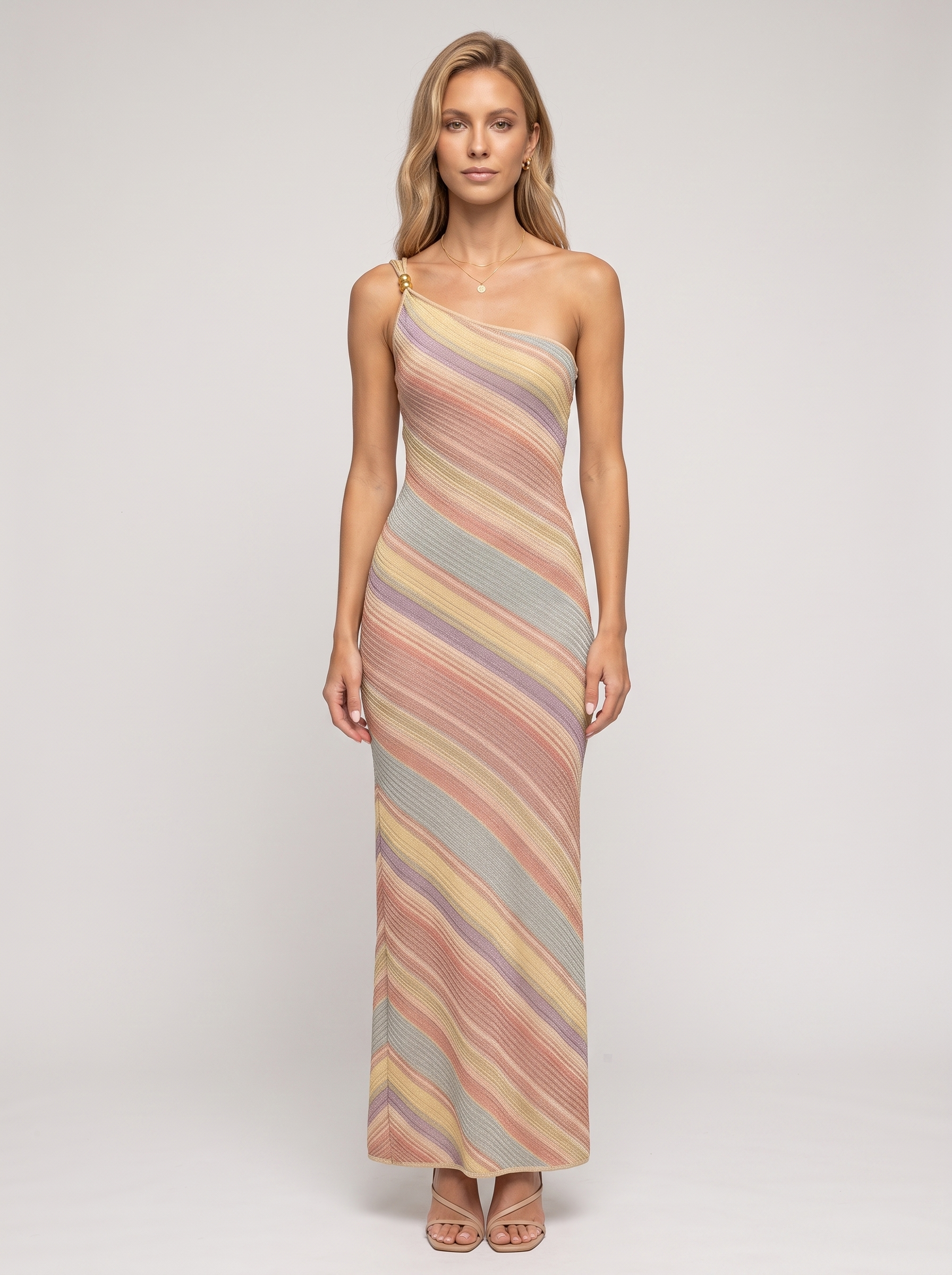 Justine Maxi Dress - Pastel Stripe