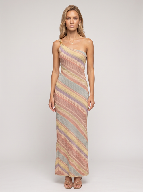 Justine Maxi Dress - Pastel Stripe