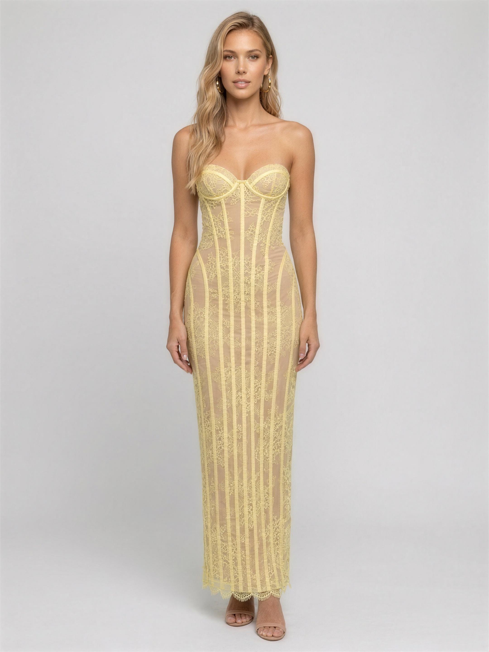 Nicole Maxi Dress - Lemon