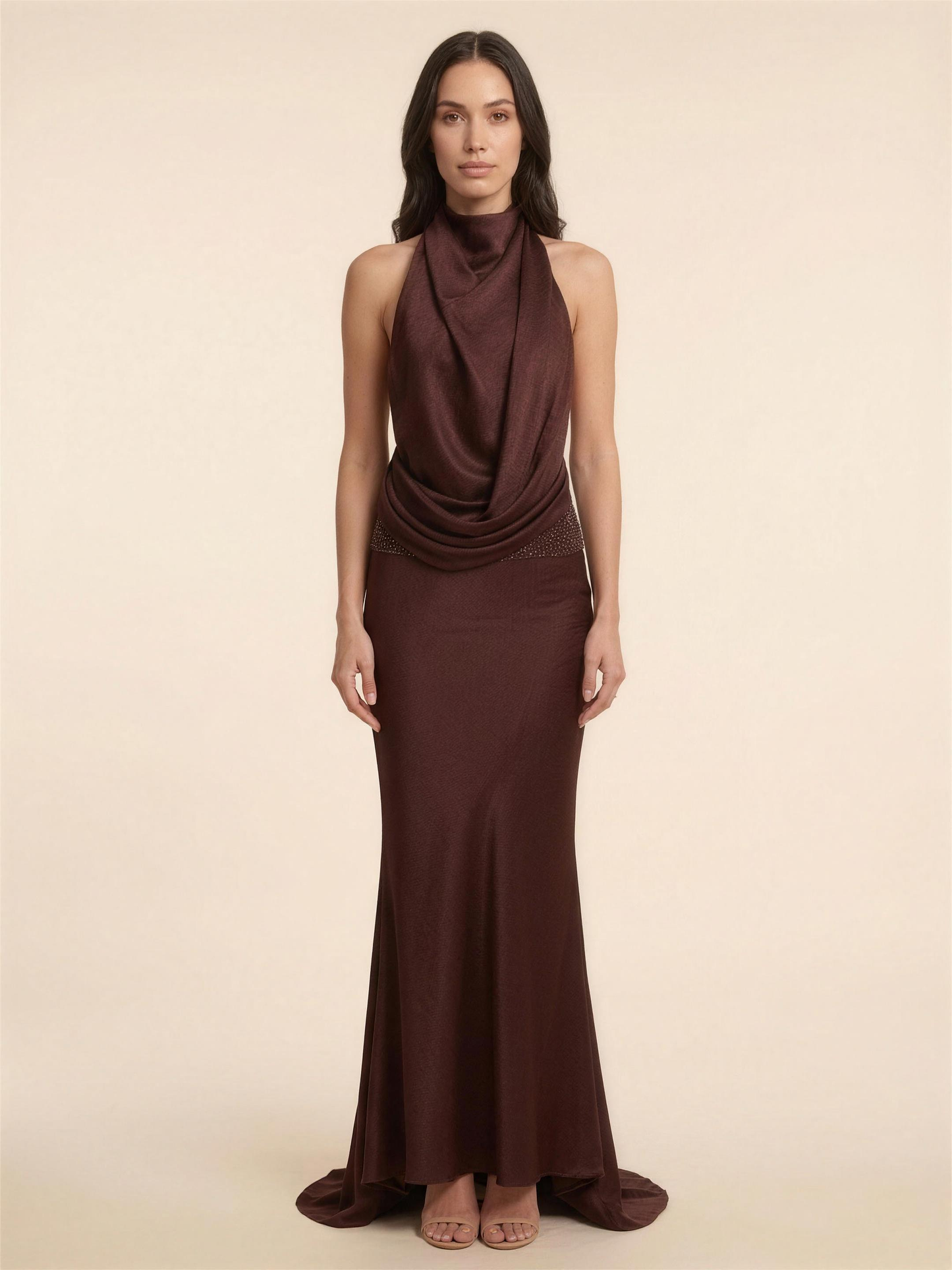 Trinity Maxi Dress - Plum Brown