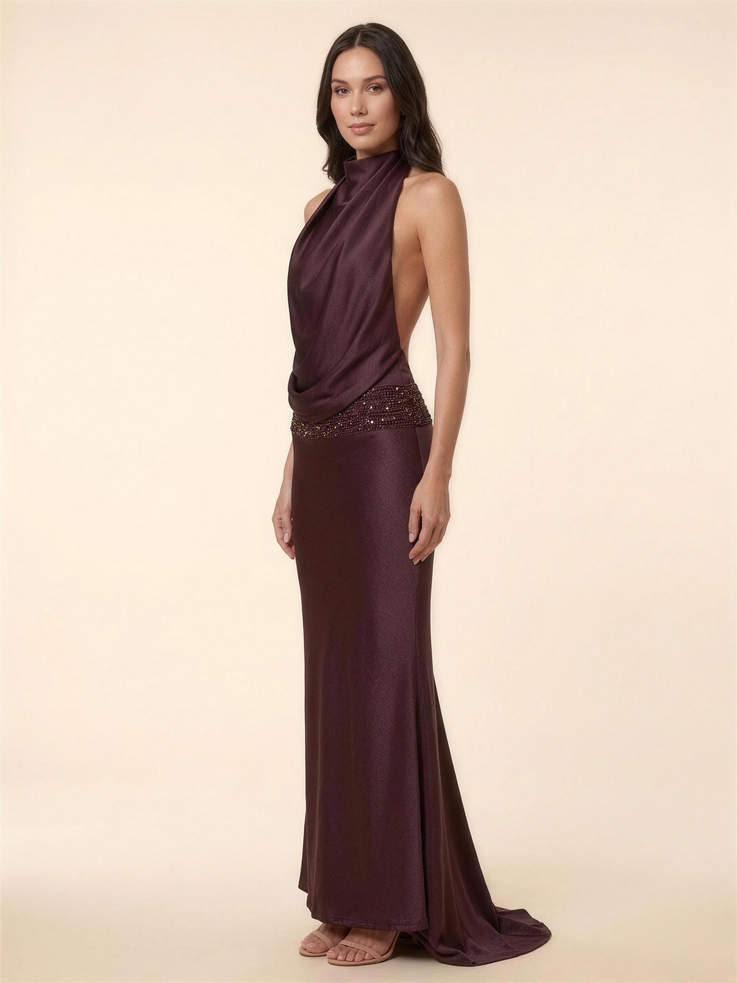 Trinity Maxi Dress - Brown