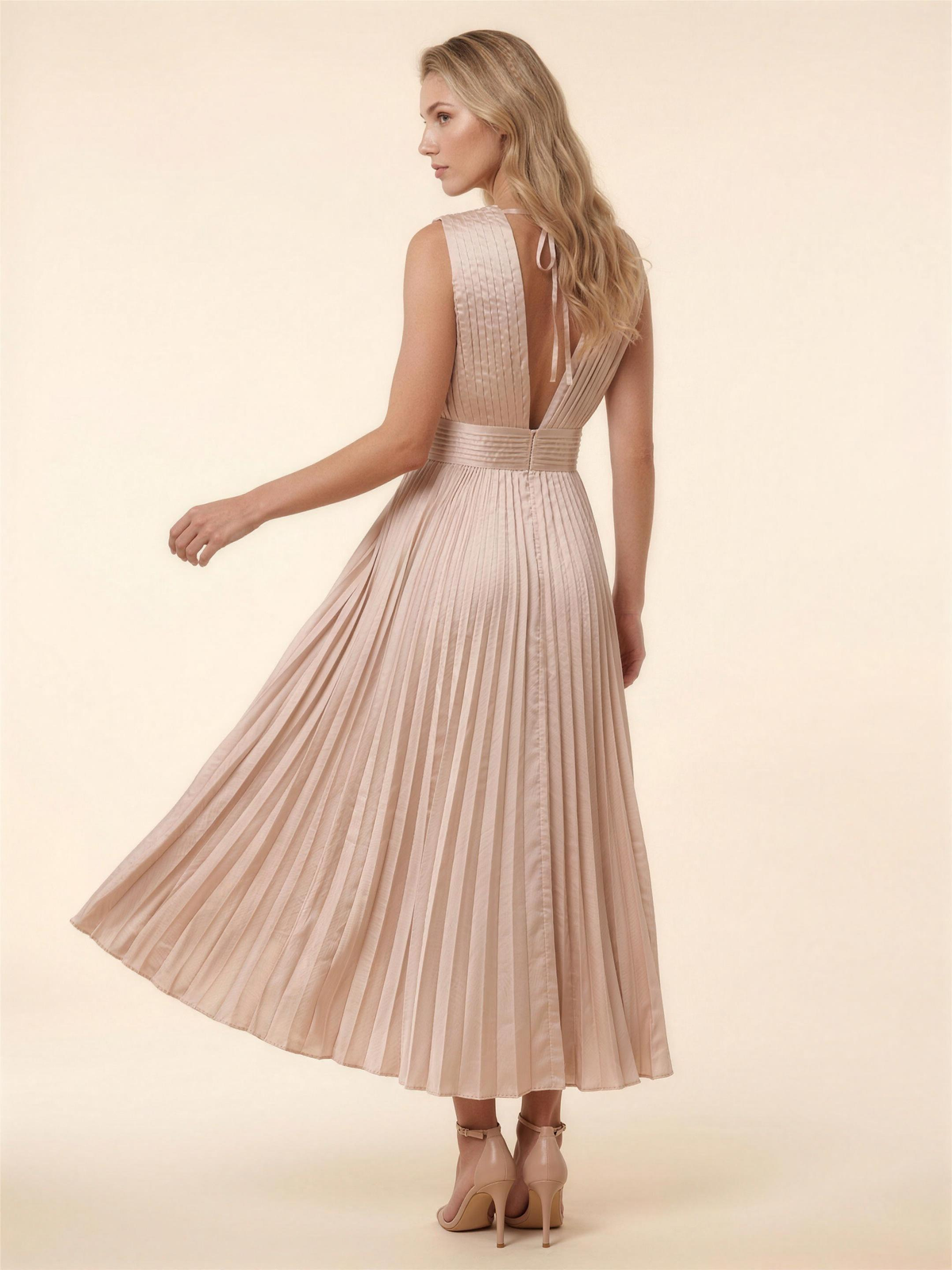 Brooklyn Midi Dress - Champagne