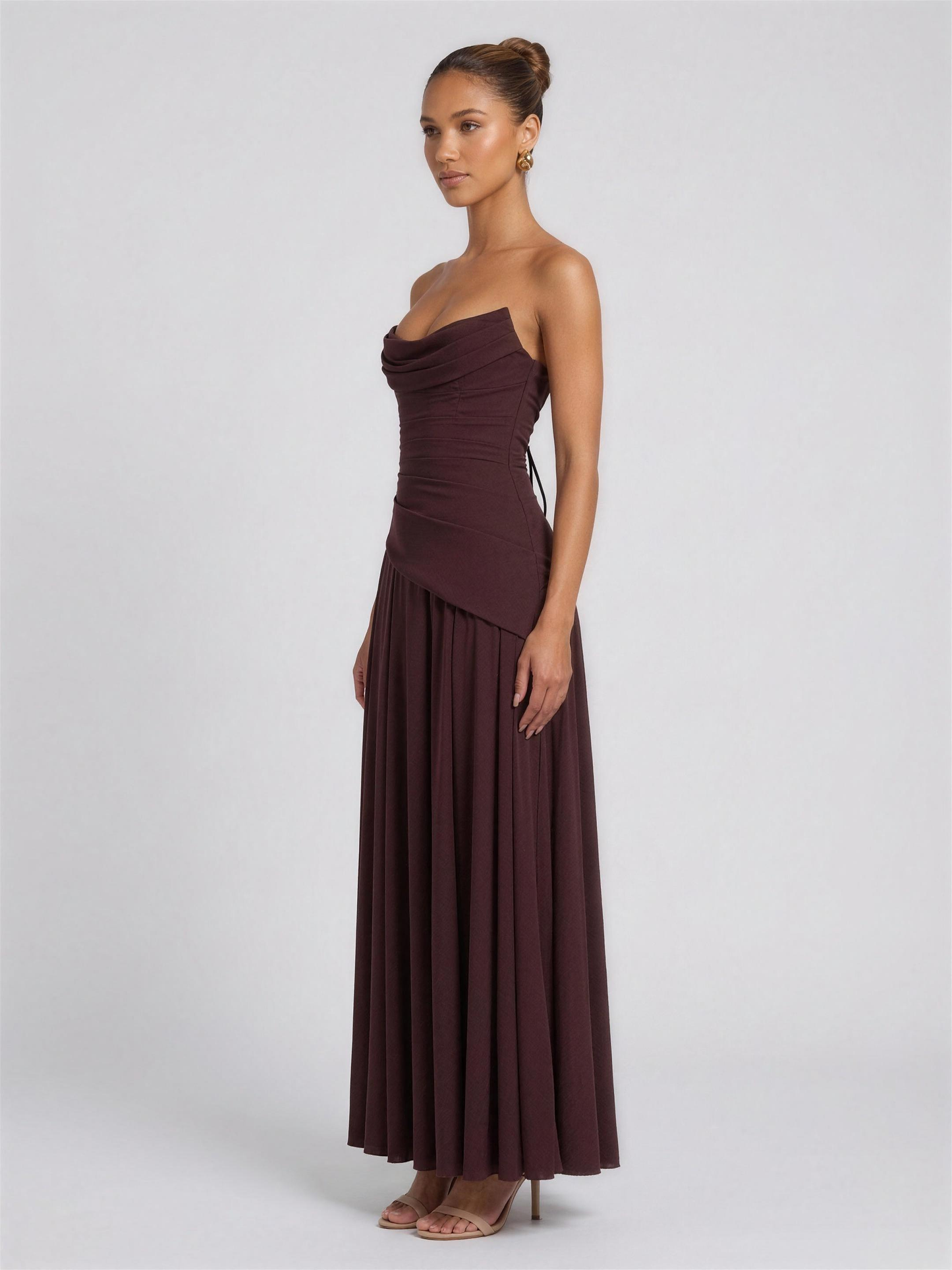 Zola Maxi Dress - Brown