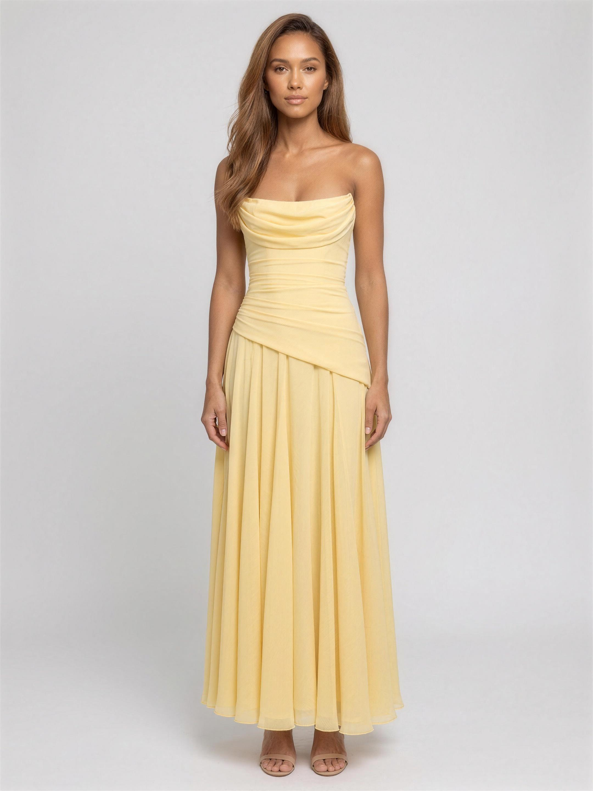 Zola Maxi Dress - Lemon