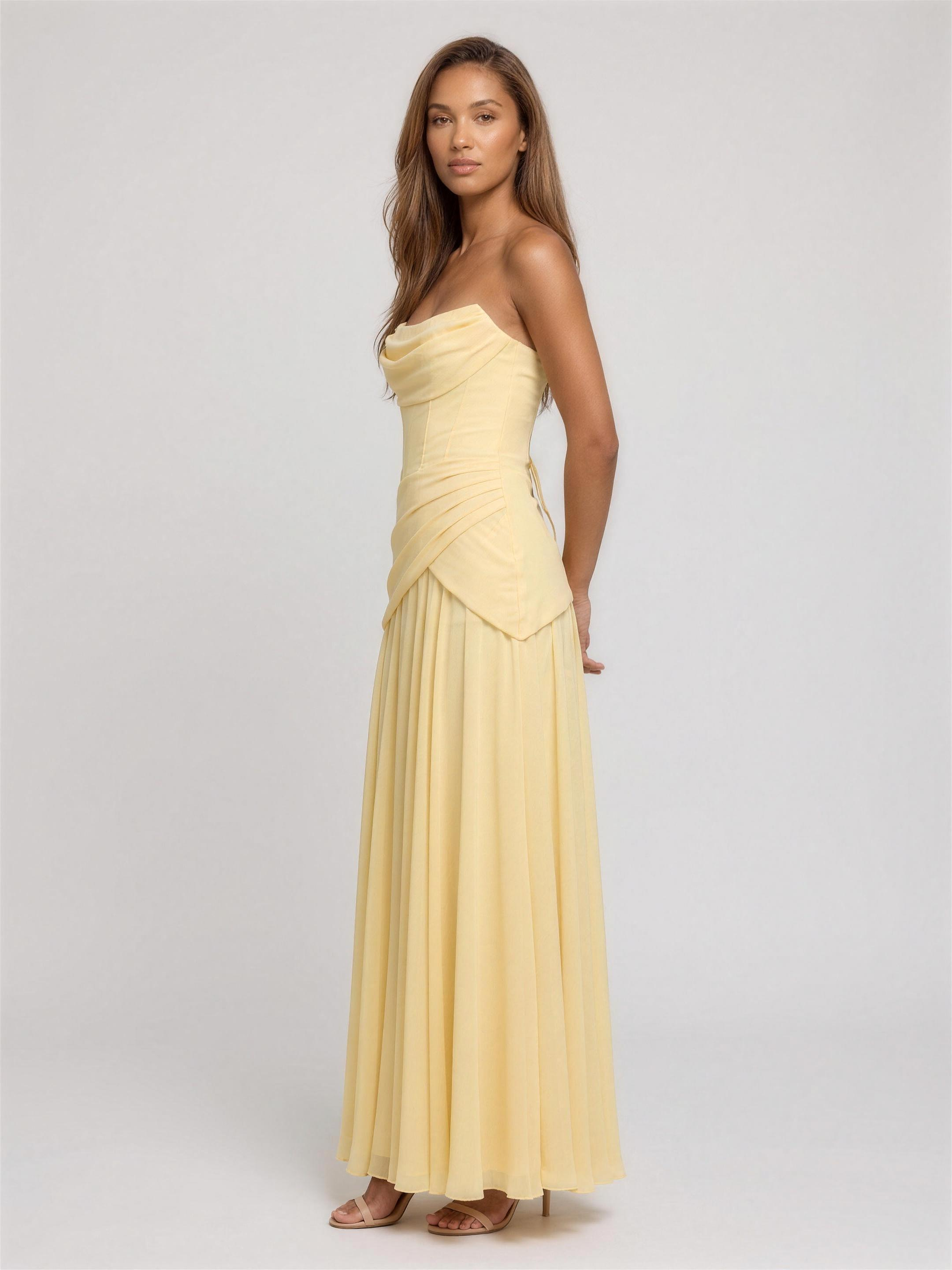 Zola Maxi Dress - Lemon